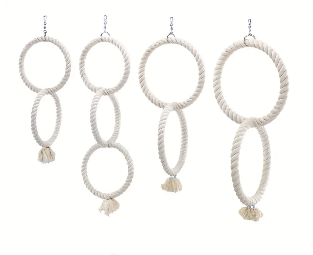 Nobby Vogelspielzeug Kletterringe aus Baumwolle 50 cm weiß