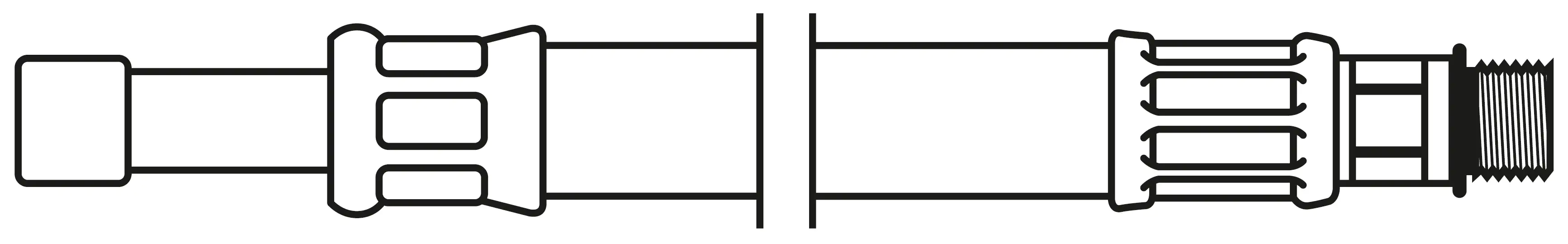 Flexo Anschlussschlauch Rohrstutzen Aussengewinde M10, 35 cm