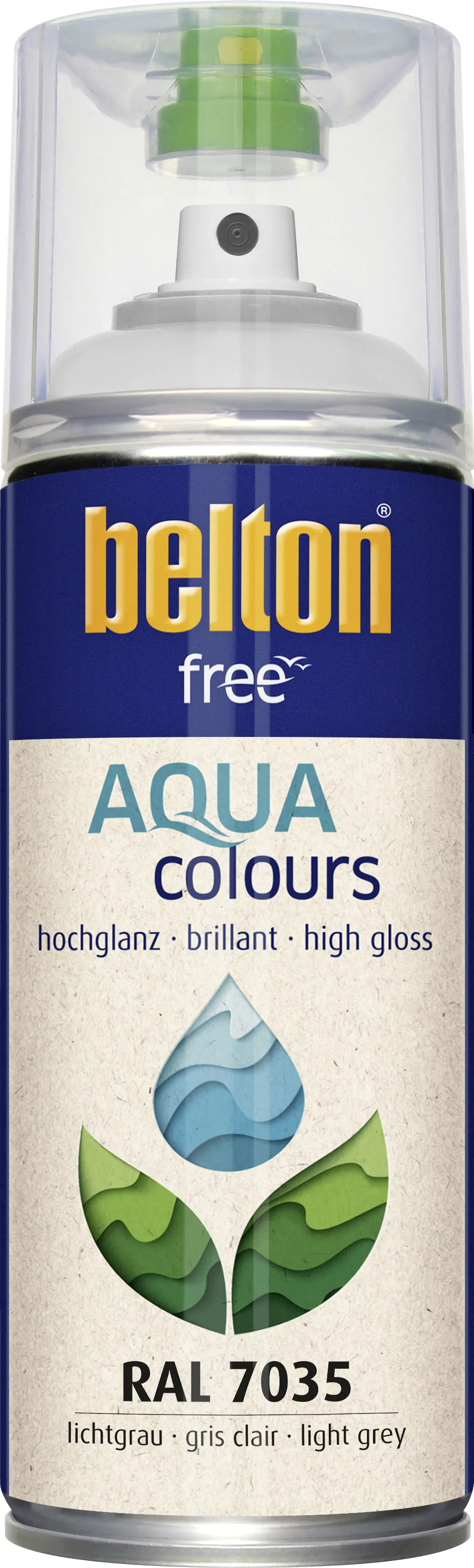 belton free Lackspray AQUAcolours 400 ml lichtgrau hochglanz
