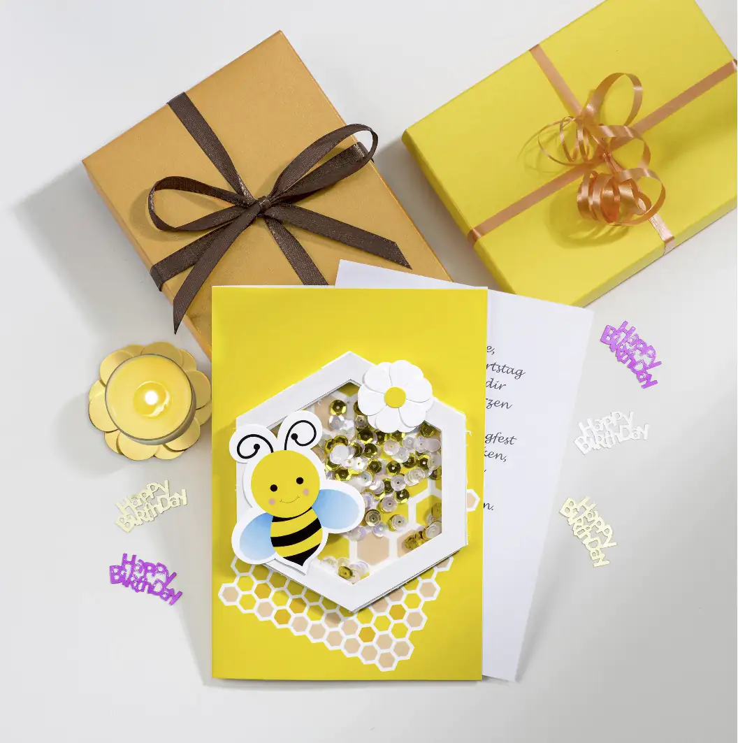 Glorex Karte Biene 17 x 11,5 cm