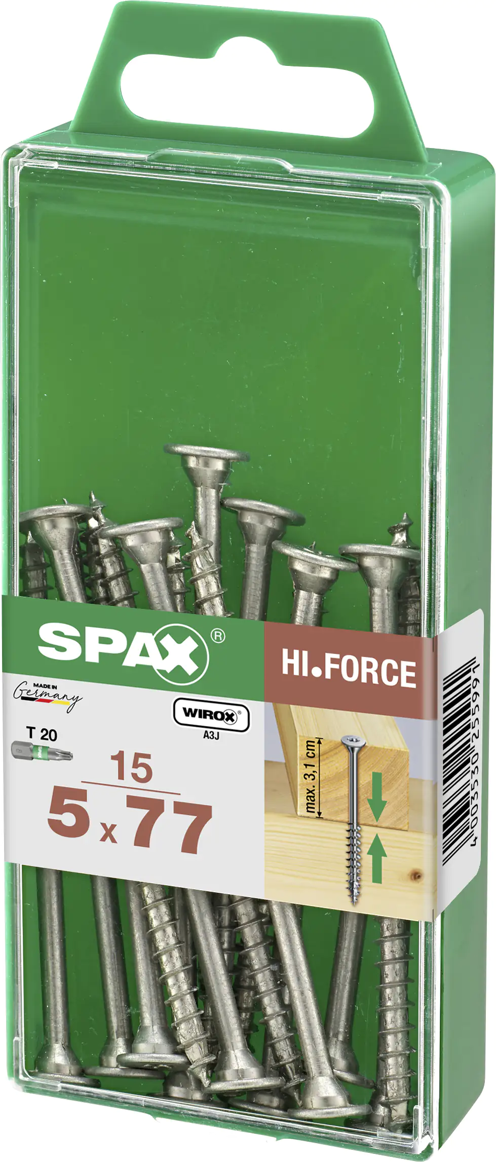 Spax Universalschrauben 5.0 x 77 mm TX 20 - 15 Stk.