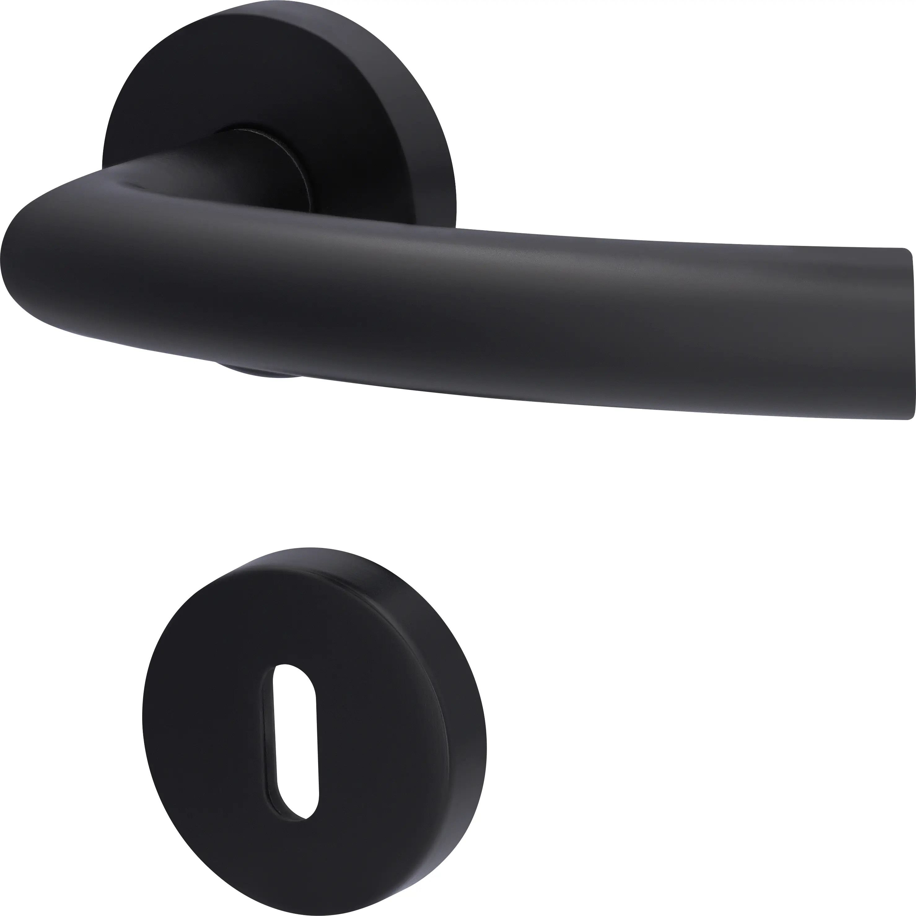 Alpertec Rosettengarnitur Fair II BB schwarz Ø 5,2 cm