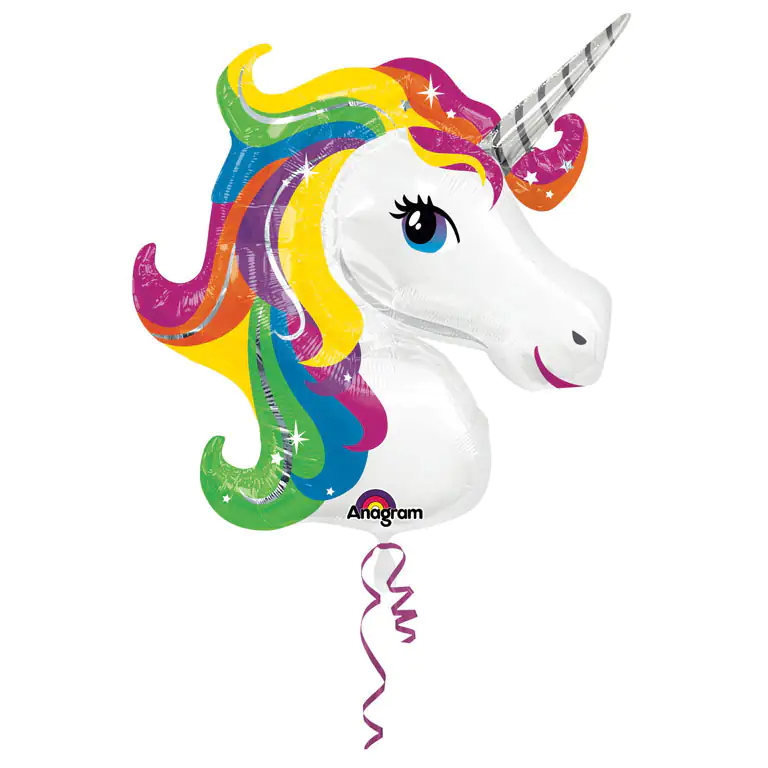 Folienballon Regenbogen Einhorn 43 cm Folienballon Regenbogen Einhorn 43 cm