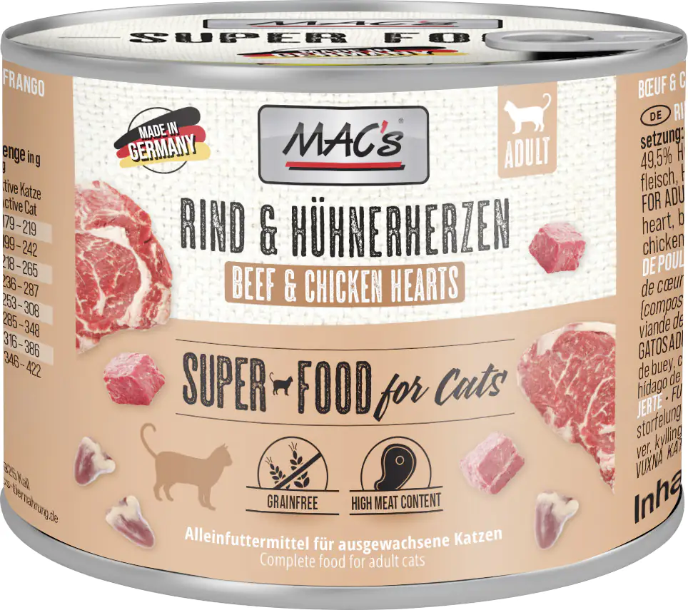 Macs Cat Rind & Hühnerherz 200 g
