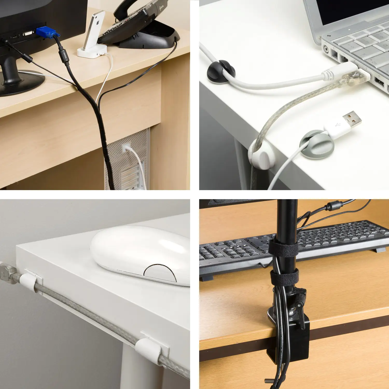 D-Line Kabelmanagement-Set schwarz 11-teilig