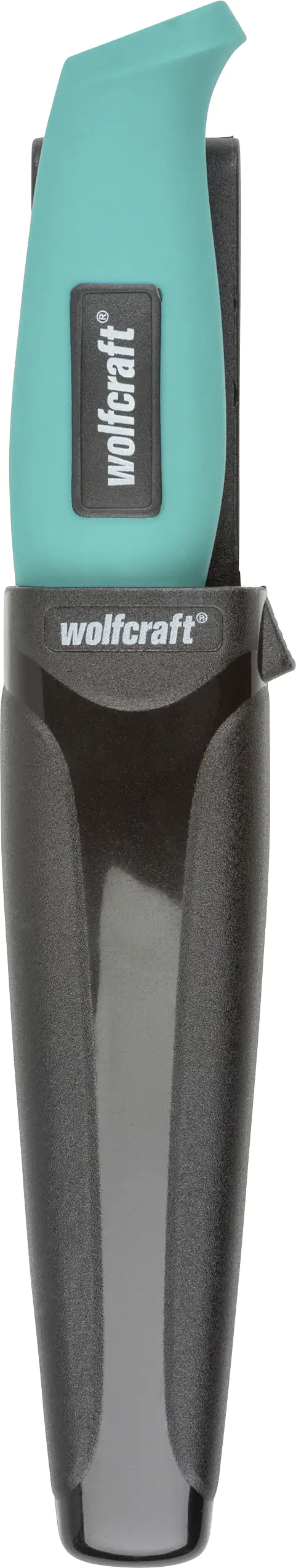 Wolfcraft Handwerkermesser gezahnte Klinge 95 mm und Köcher Wolfcraft Handwerkermesser gezahnte Klinge 95 mm und Köcher