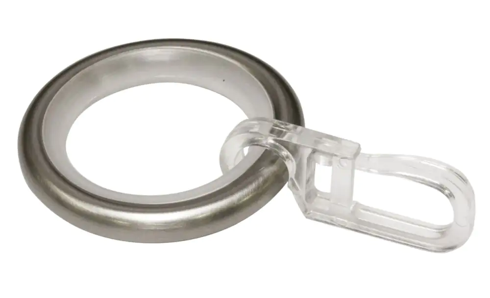 Gardinia Ringe mit Haken Memphis, Ø 16 mm, edelstahl-optik