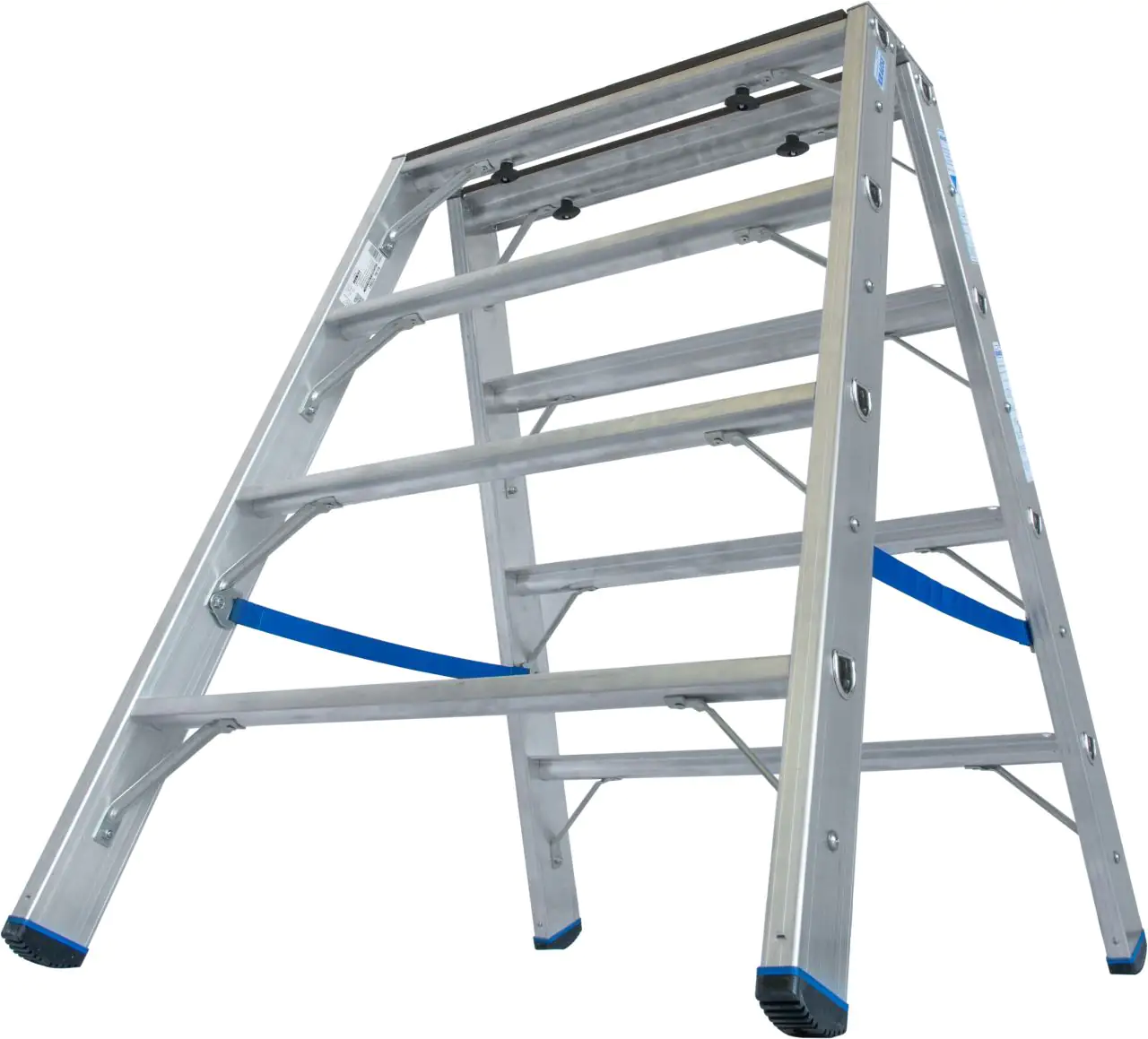 4009199123862_2 Krause Aluminium-Doppelleiter STABILO mit Holzauflage 2,45 m