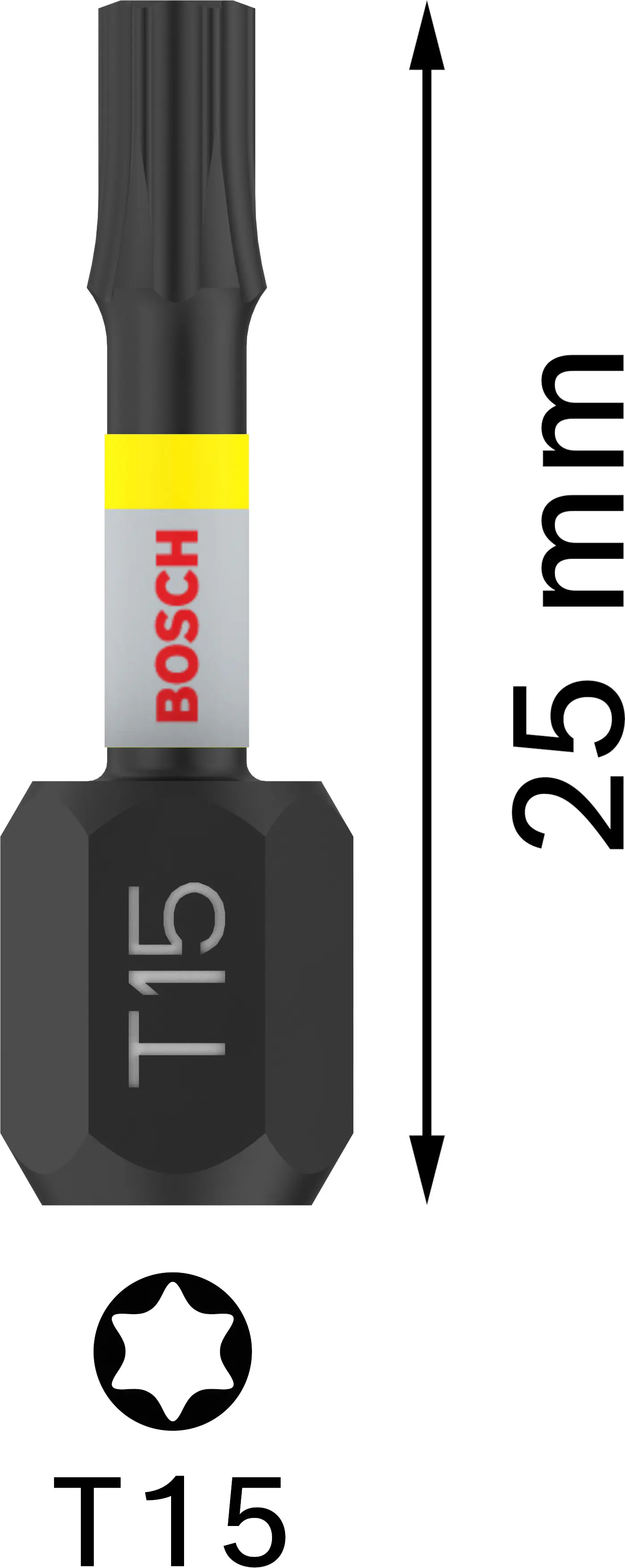 Bosch PRO Impact Bit T15 25 mm 2-teilig Bosch PRO Impact Bit T15 25 mm 2-teilig