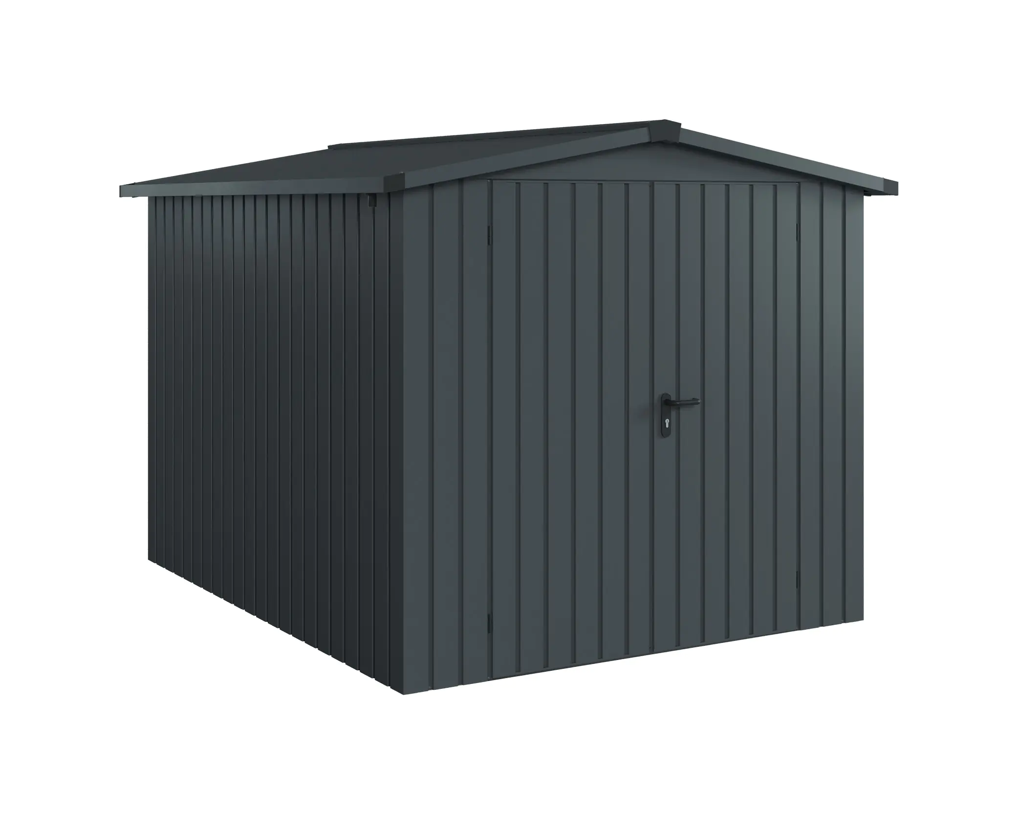 EcoStar Metallgerätehaus Euroline ESD6 anthrazit 214 x 262 cm 2-flg. EcoStar Metallgerätehaus Euroline ESD6 anthrazit 214 x 262 cm 2-flg.