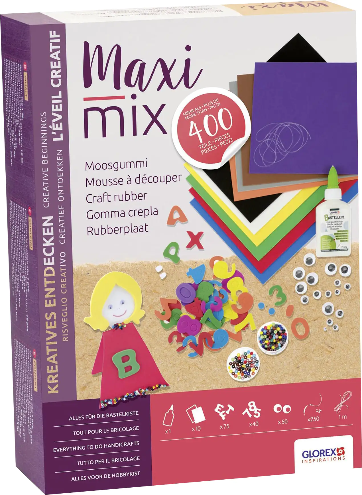 Glorex Bastelpackung Creativ Maxi Mix Moosgummi