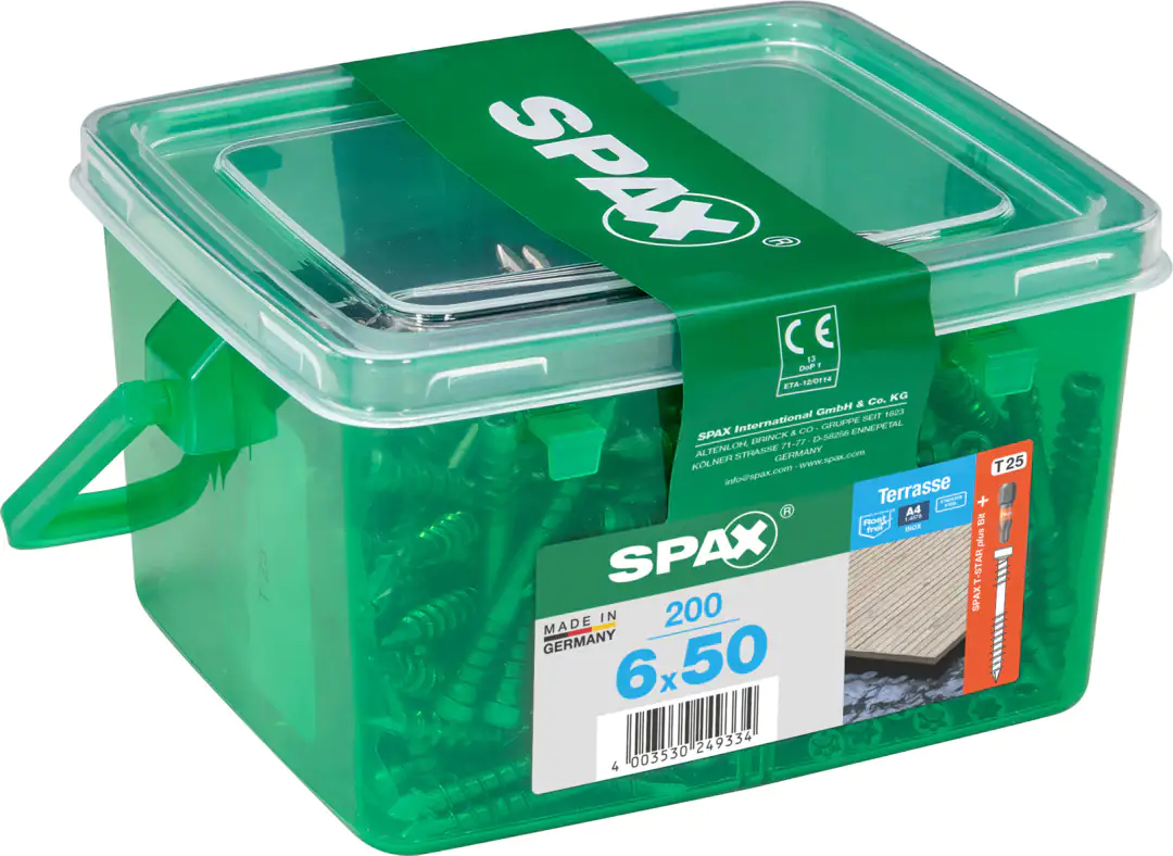 Spax Terrassenschrauben 6.0 x 50 mm TX 25 - 200 Stk.