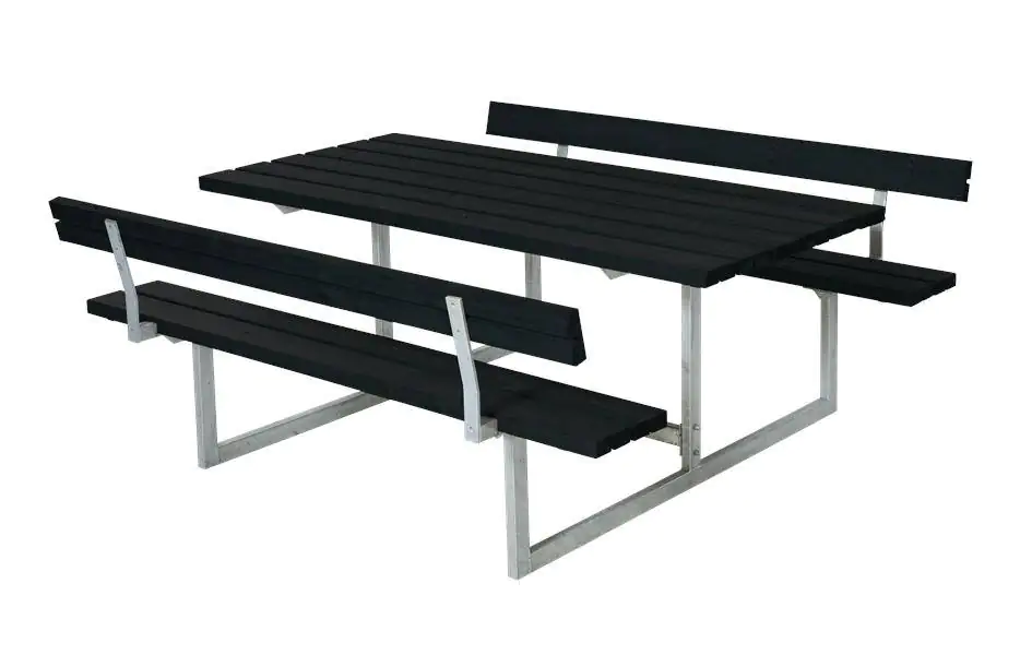 Plus Kombimöbel Basic 177 x 184 x 73 cm mit 2 Rückenlehnen, schwarz