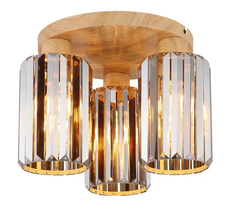 Globo Deckenleuchte Run Ø 35 x 25 cm holzoptik