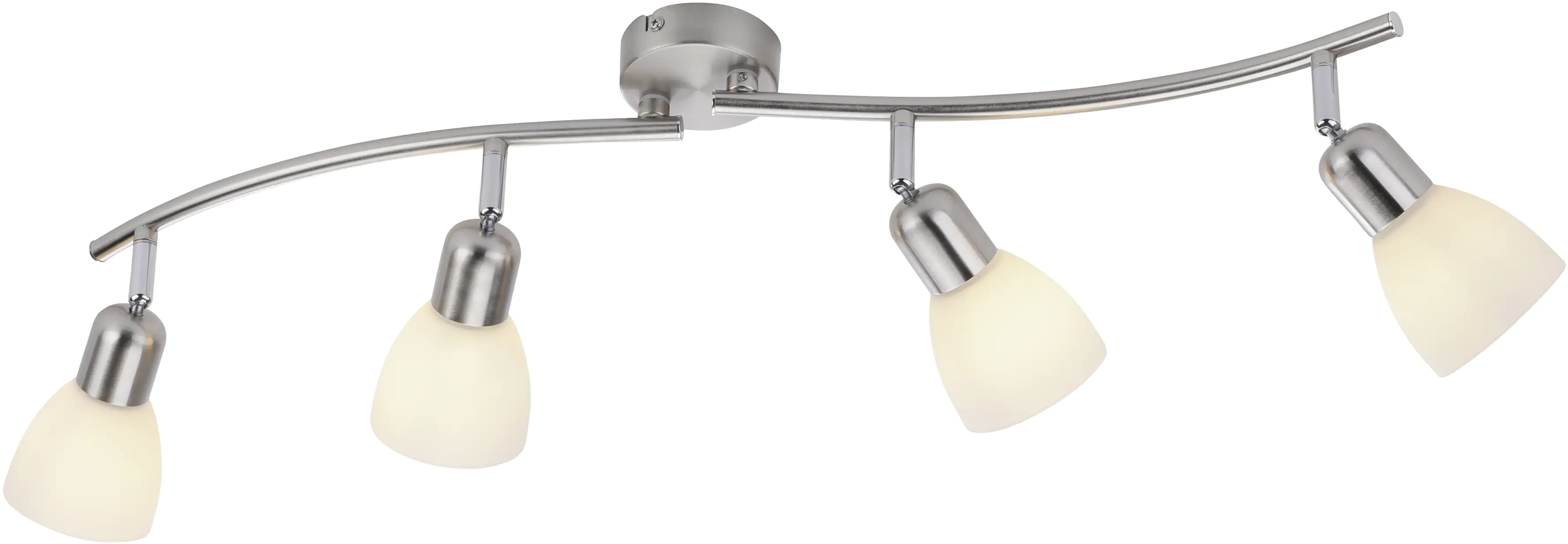 Leuchten Direkt 4er Spot Karo stahl-weiß 87 x 22 cm E14, max. 40 W Leuchten Direkt 4er Spot Karo stahl-weiß 87 x 22 cm E14, max. 40 W