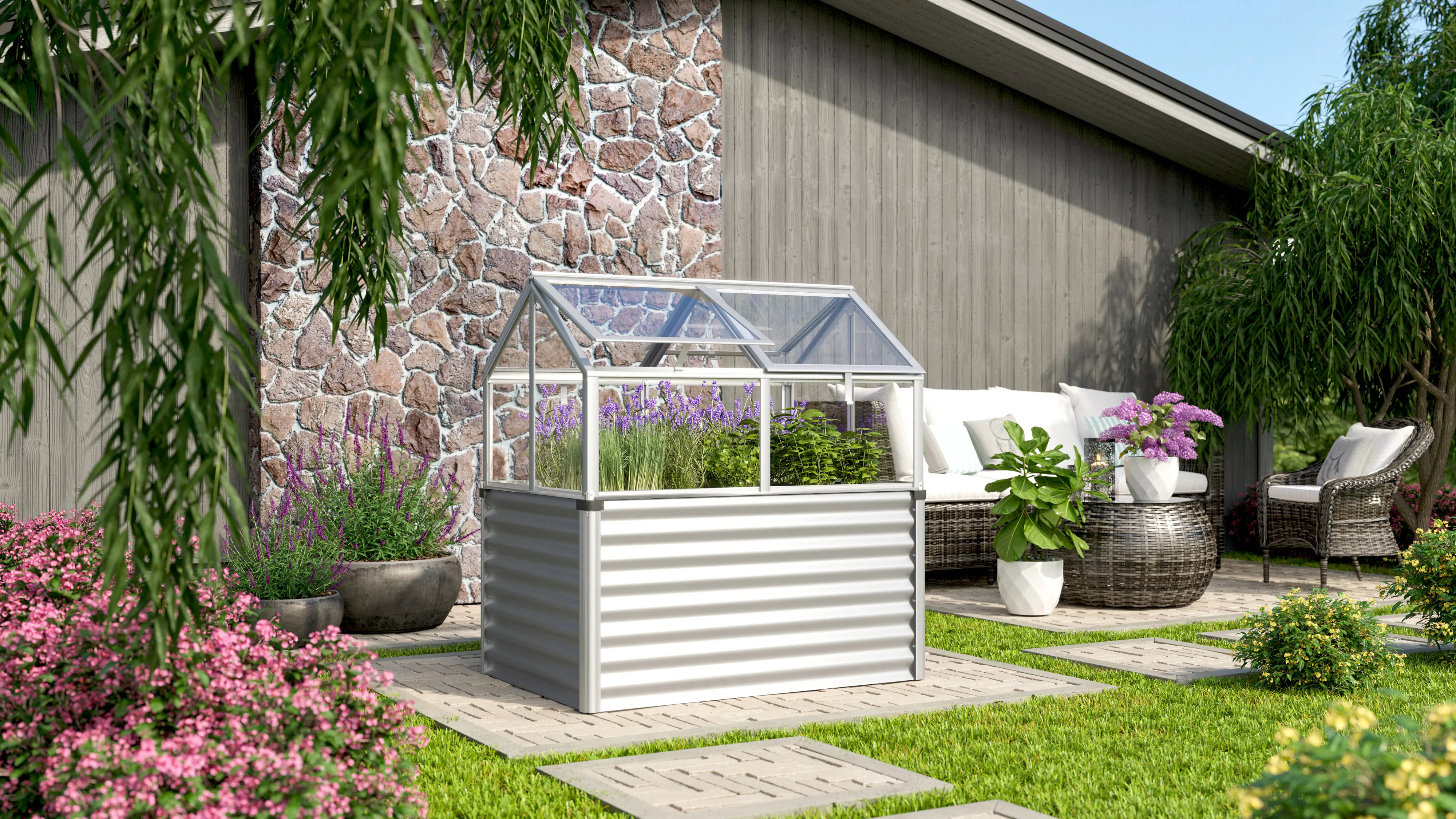 Vitavia Hochfrühbeet Zola 89 x 127 x 135 cm 3 mm ESG