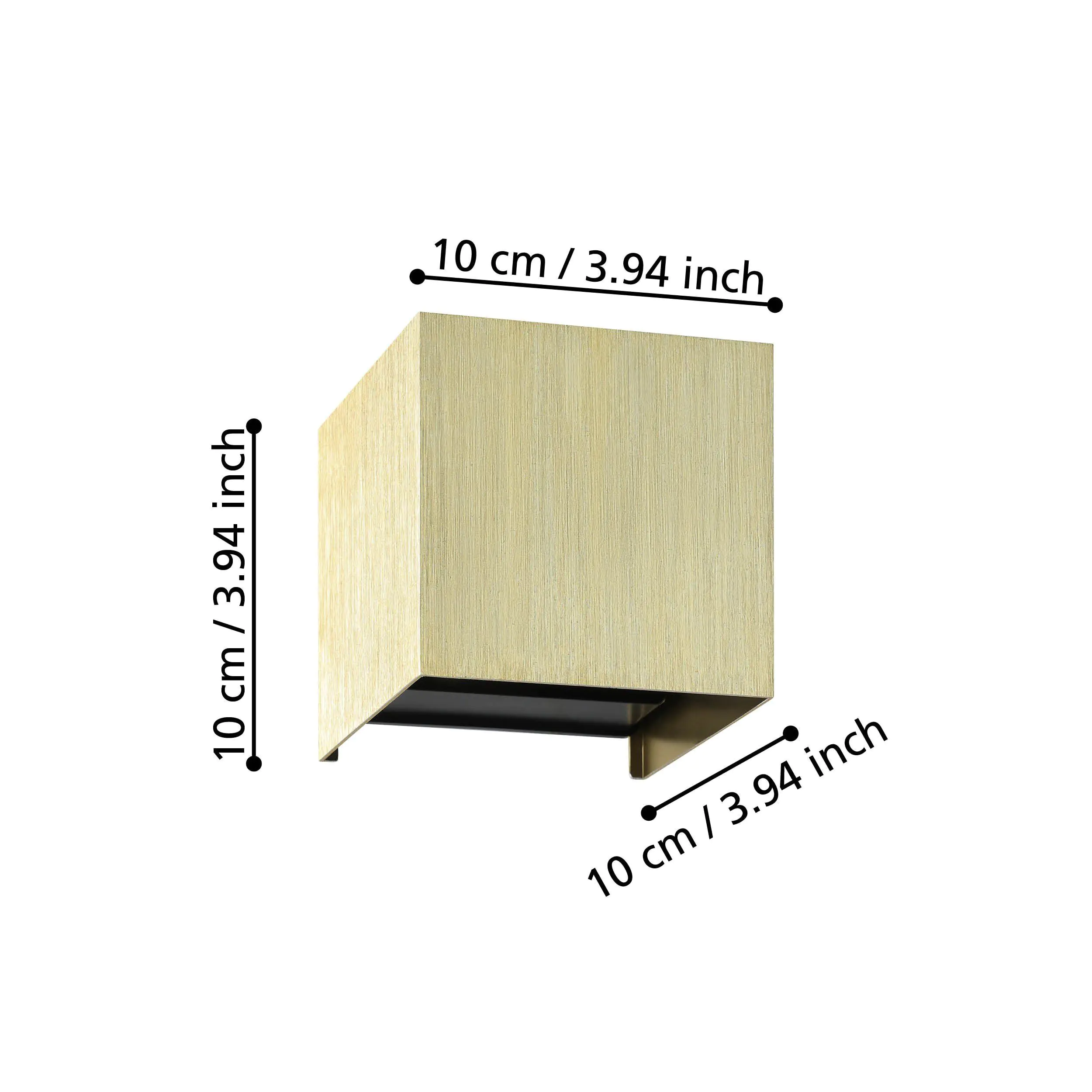 Eglo LED Wandleuchte Va lmonte 3W, 400 lm, 3000K, messing