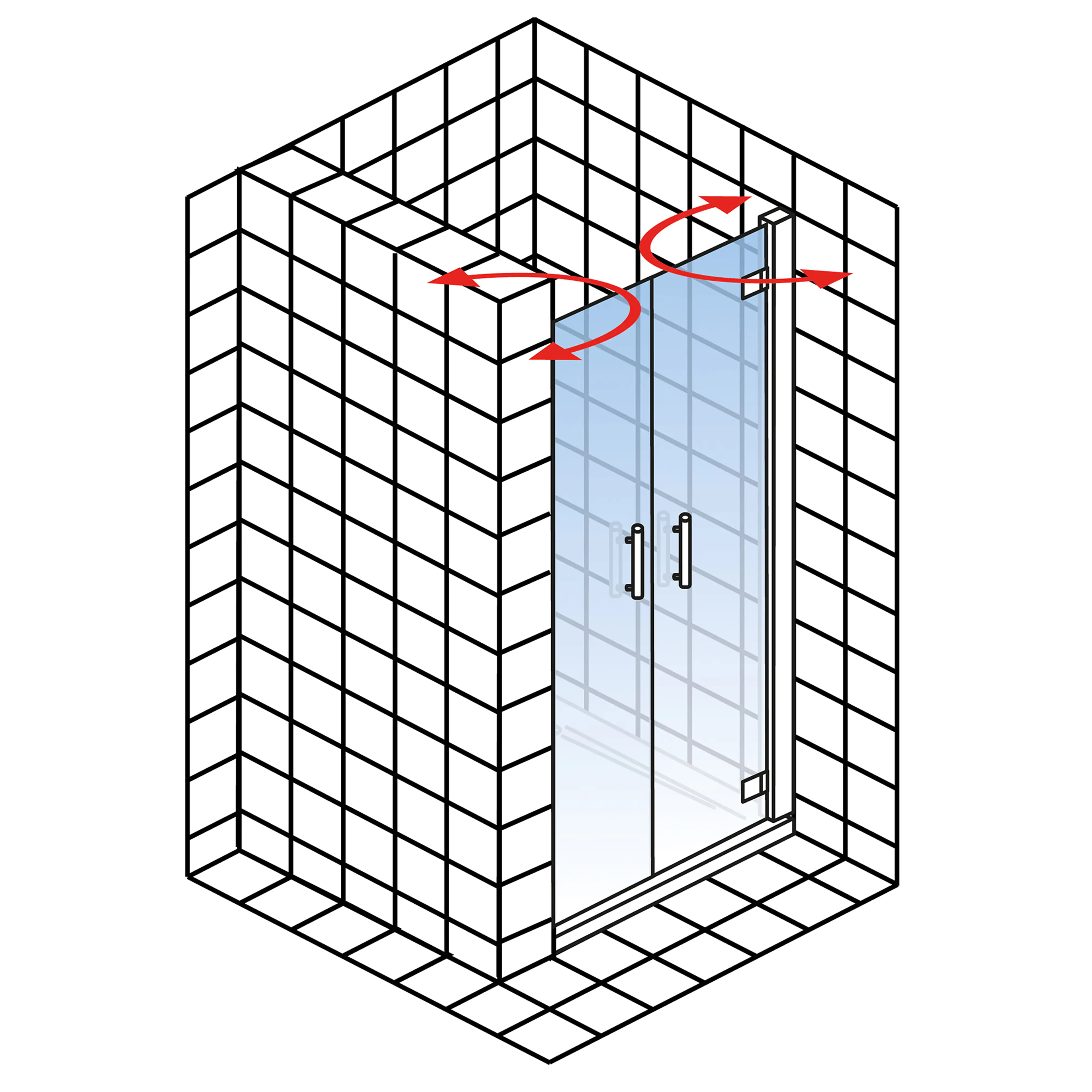 Schulte Nische Pendeltür 90 x 200 cm Toura