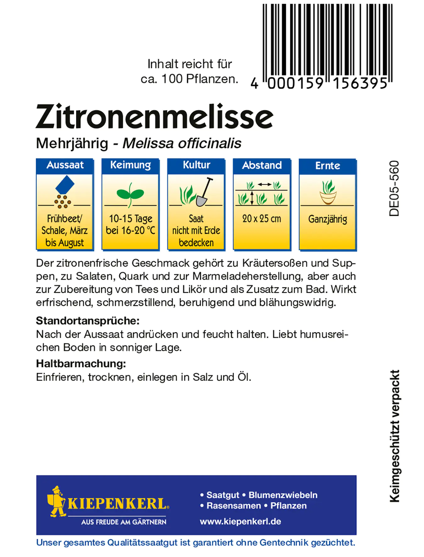 Kiepenkerl Zitronenmelisse mehrjährig Kiepenkerl Zitronenmelisse mehrjährig