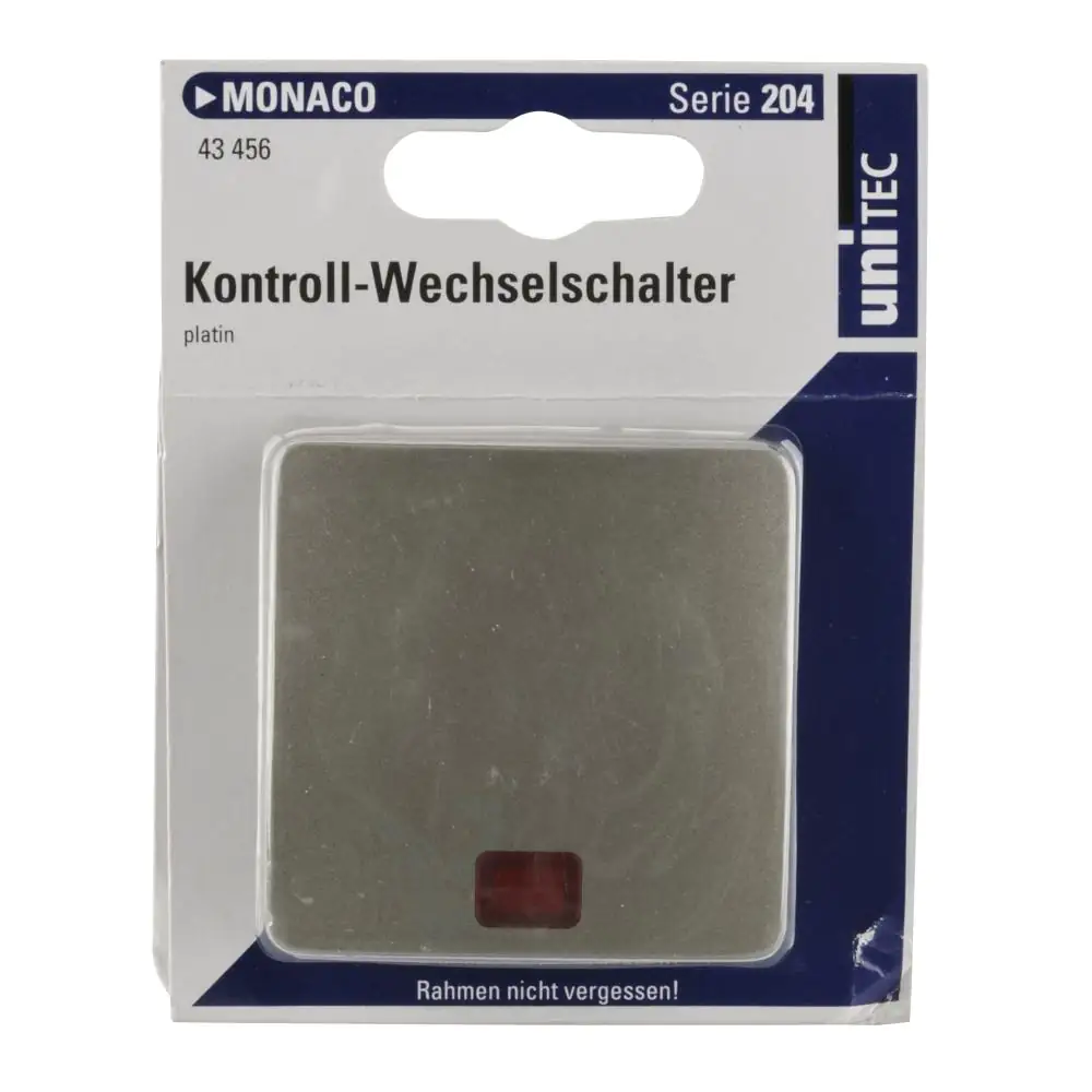 Unitec Kontroll-Wechselschalter Monaco mit Wippe platin