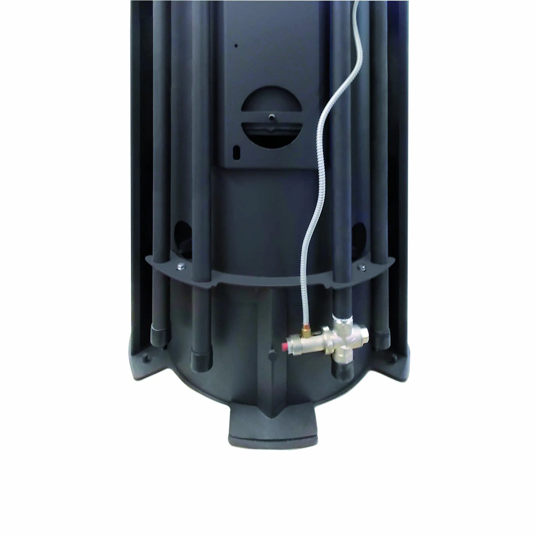 Justus Kaminofen Island Aqua  II Sandstein Stahl schwarz 10 kW