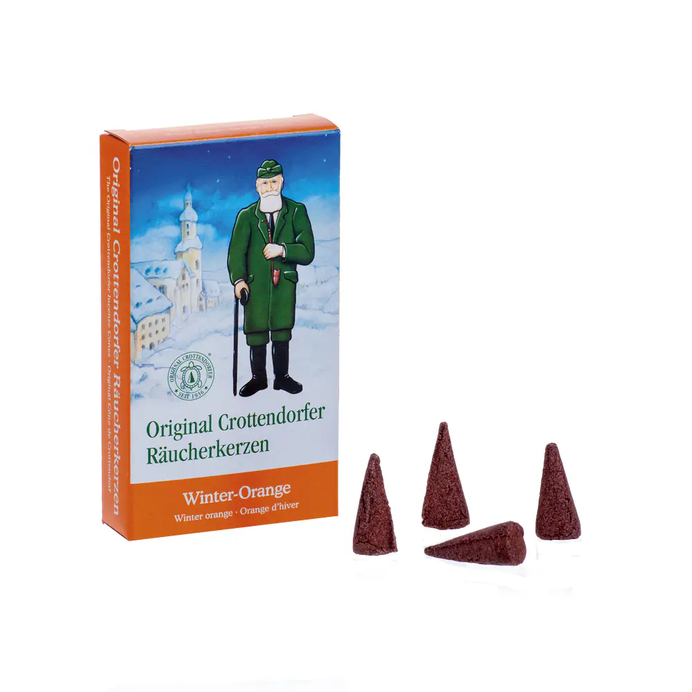 Crottendorfer Räucherkerzen Winter-Orange 24 Stück