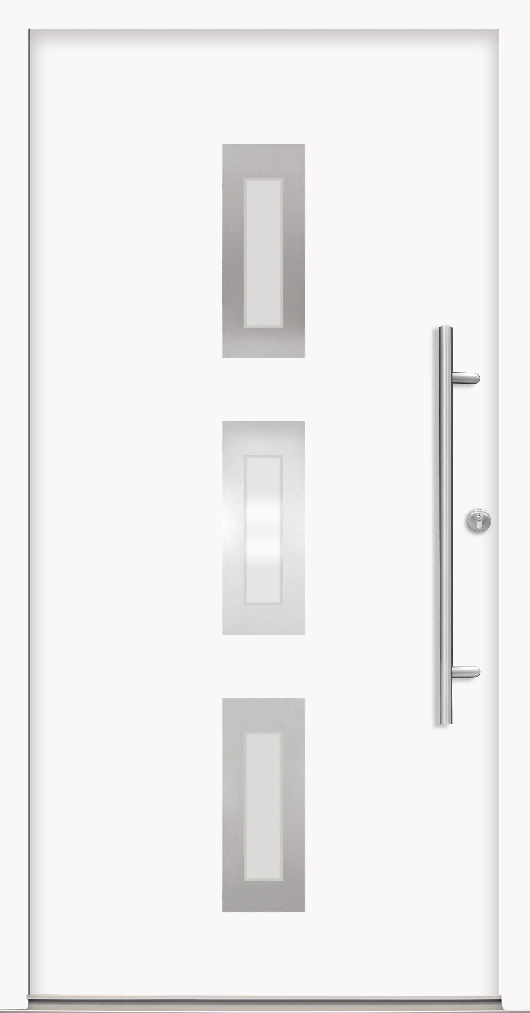 Splendoor Haustür Passivedoor Premium B02 Weiß DIN Rechts 100 x 210 cm