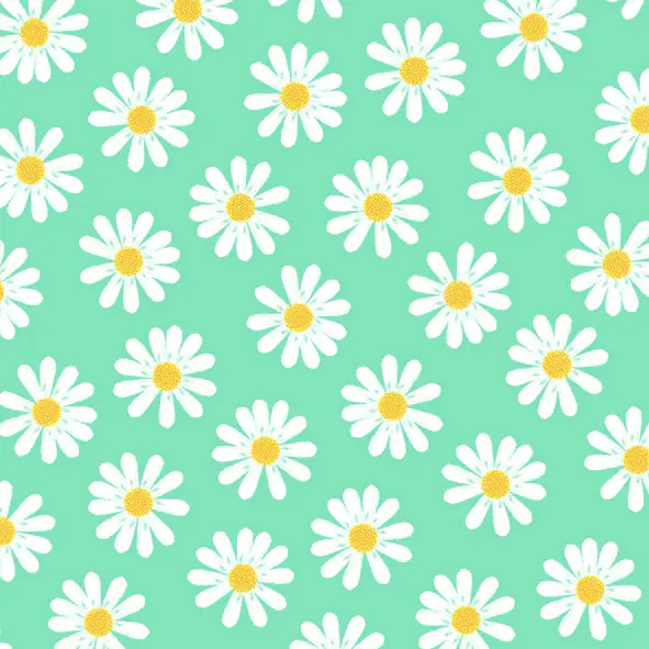 Braun & Company Servietten Motiv Dancing Daisies mint 33 x 33 cm - 20er Pack