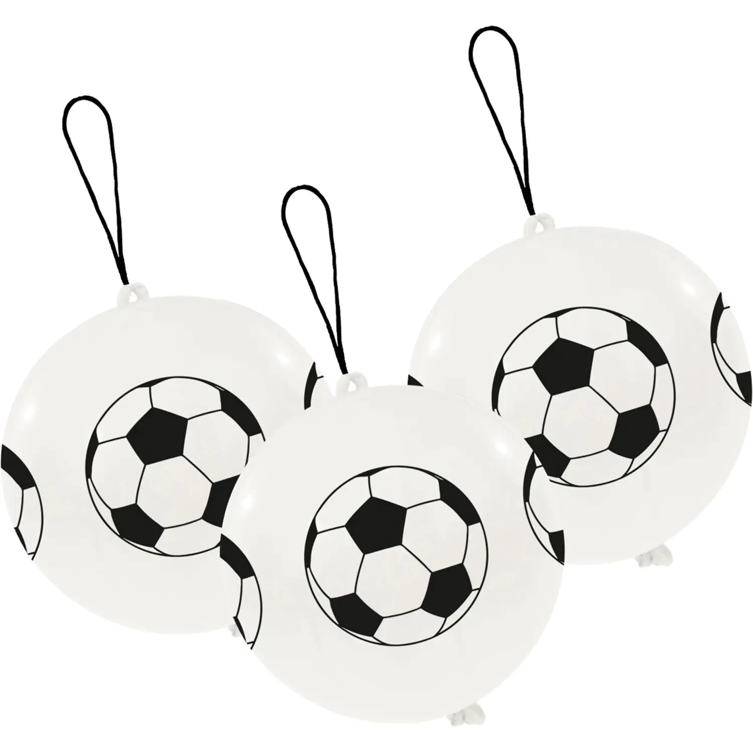 3 Latexballons Spielbälle Fußball 35,5 cm 3 Latexballons Spielbälle Fußball 35,5 cm
