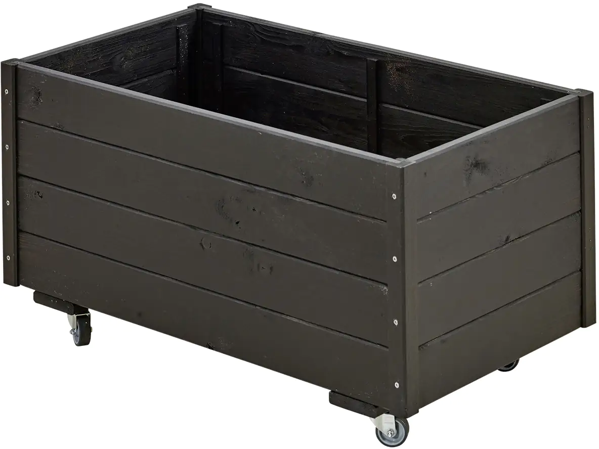 Plus Pflanzkasten mit Räder RAL 9005 Schwarz Plus Pflanzkasten mit Räder RAL 9005 Schwarz