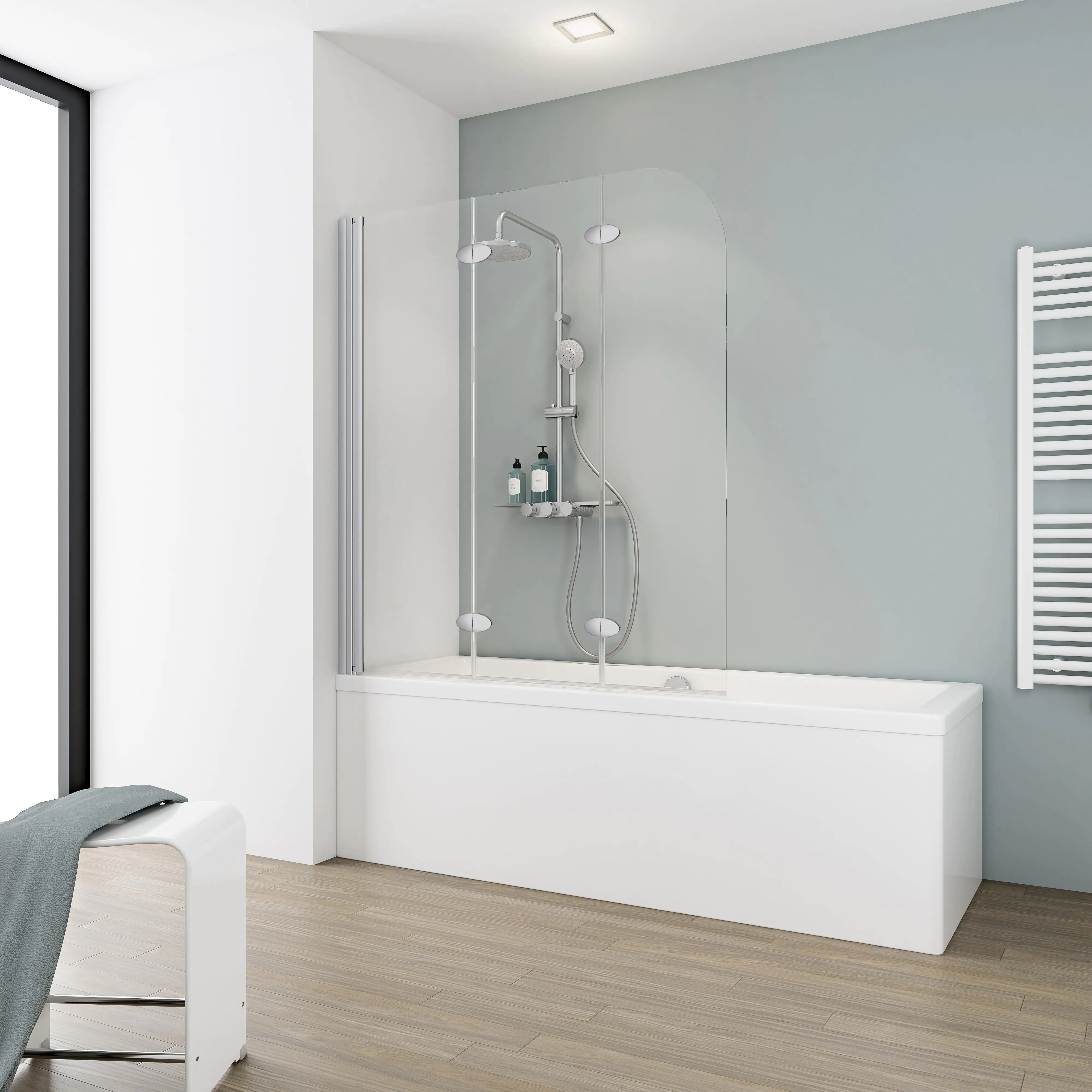 Schulte Badewannenaufsatz EP3354 3-tlg. 125 x 140 cm