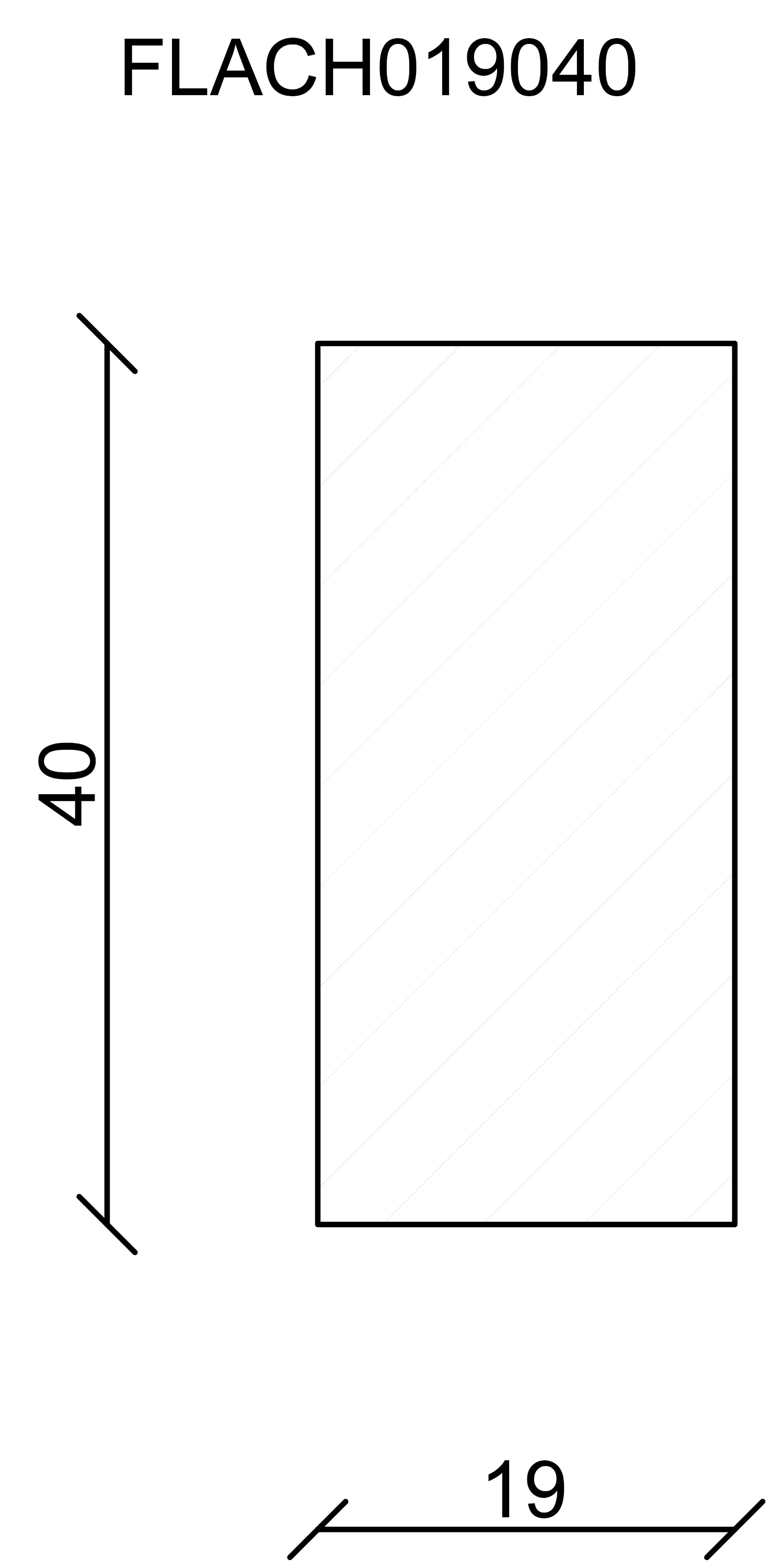 FN Neuhofer Flachleiste 100 cm 40 x 19 mm Fichte/Kiefer