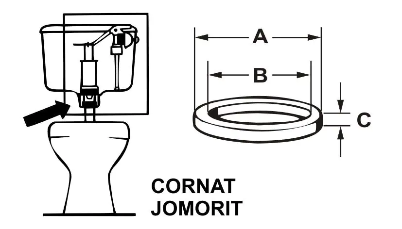 Cornat Glockendichtung Jomo für Spülkästen/Ablaufventil