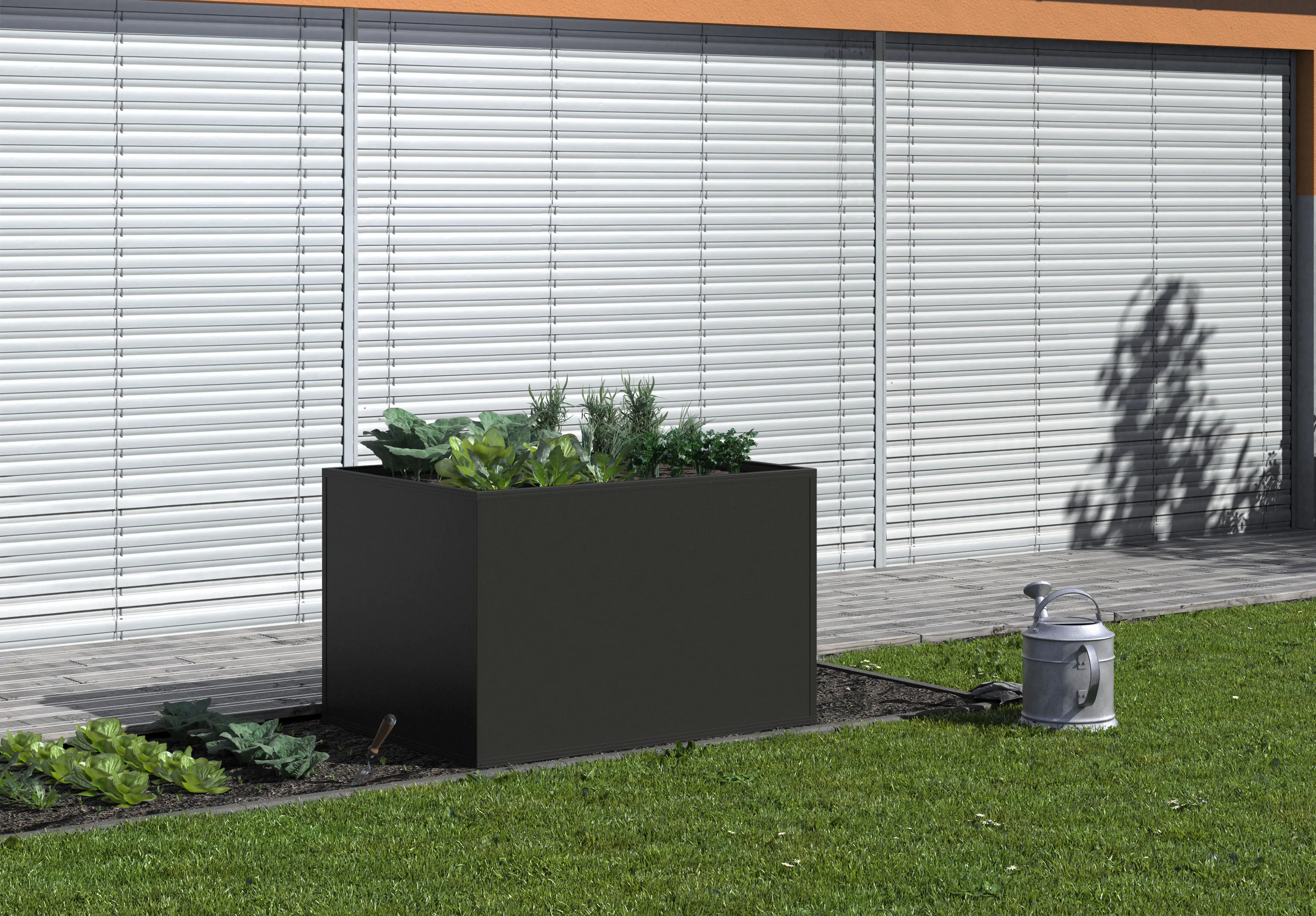 KGT Alu-Hochbeet 130 1,21 x 0,91 x 0,77 m, anthrazit-grau