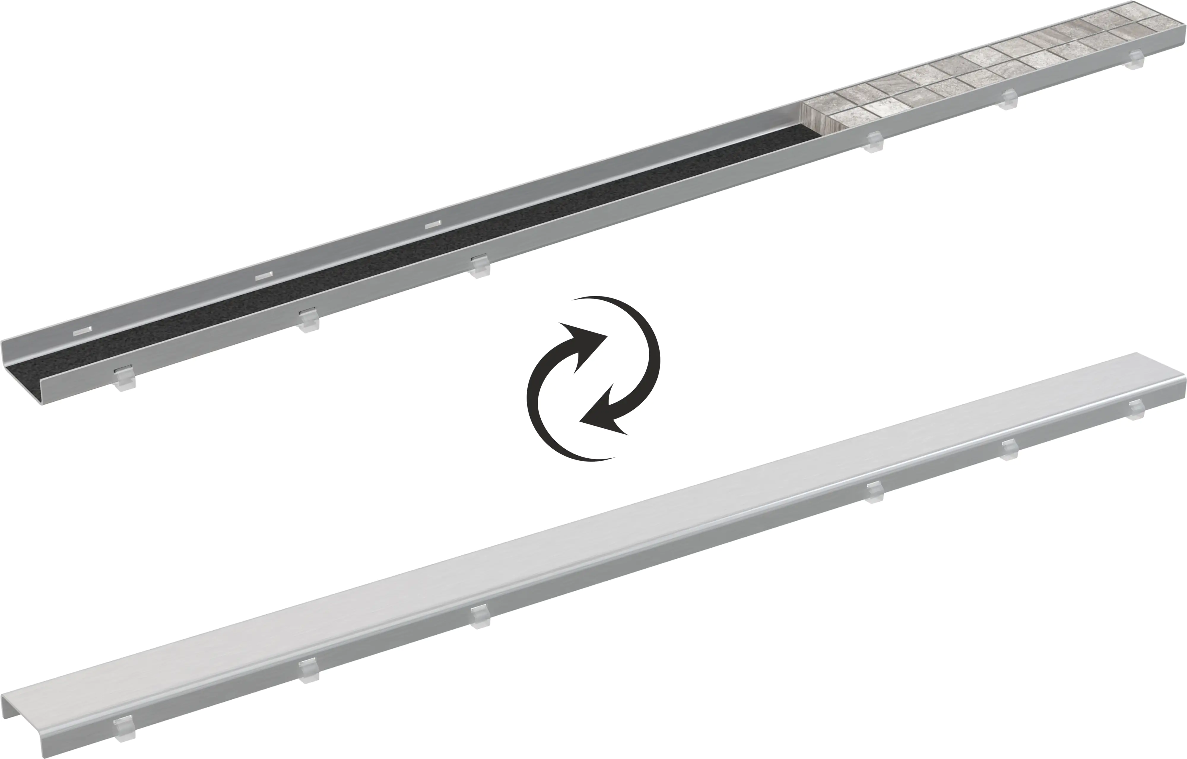 Primaster Rost für Duschrinne Edelstahl 75 cm silber befliesbar Primaster Rost für Duschrinne Edelstahl 75 cm silber befliesbar