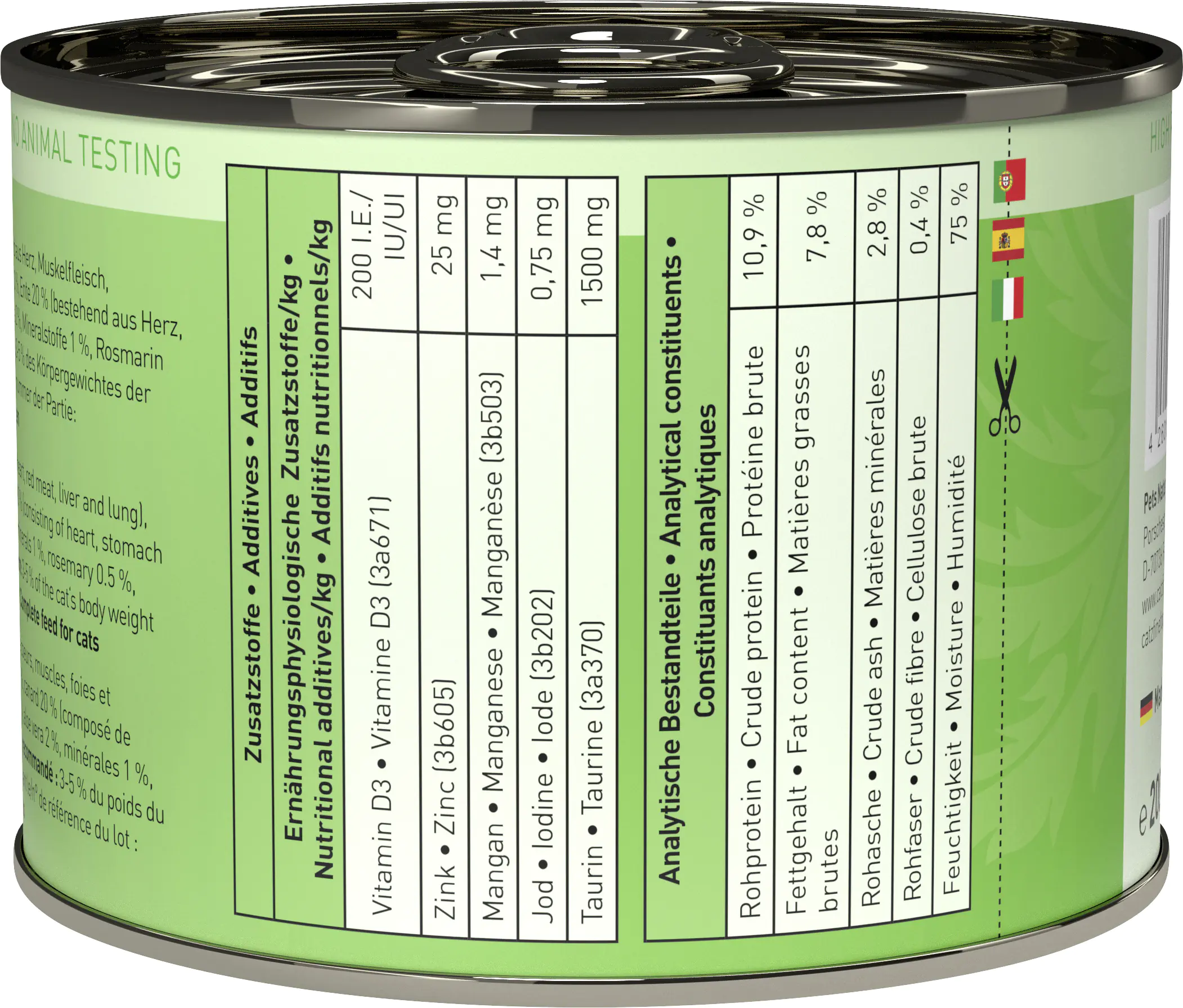 Catz Finefood Katzenfutter Classic No. 23 Rind & Ente 200 g