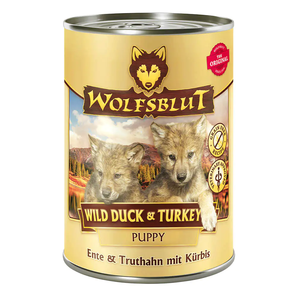 Wolfsblut Wild Duck & Turkey Ente & Truthahn mit Kürbis Hundefutter 395 g