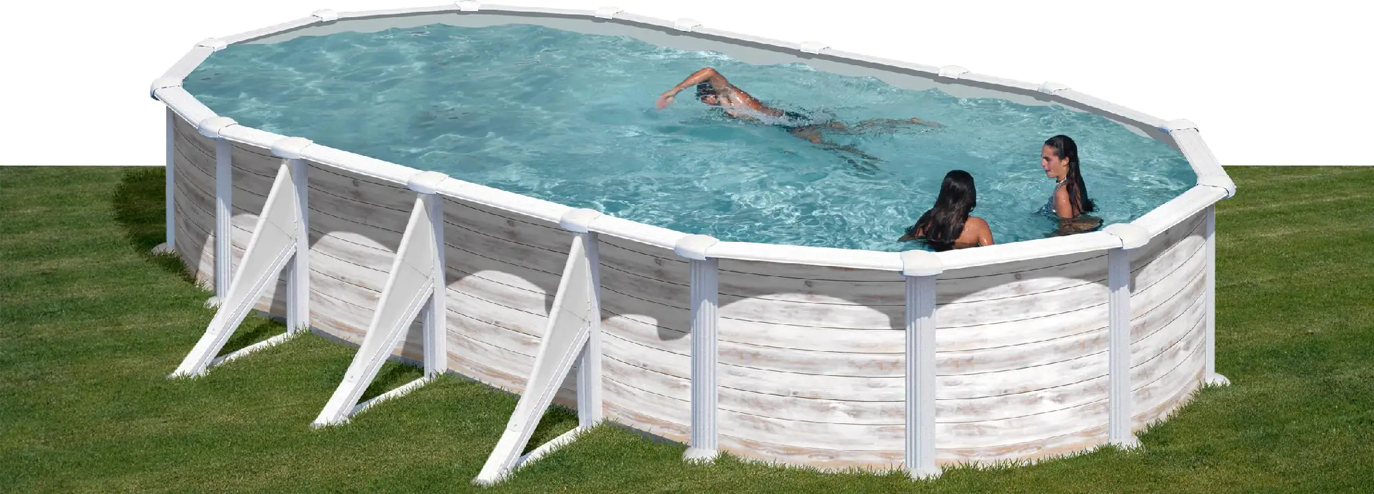 Gre Stahlwandpool oval mit Nordicoptik 730 x 375 x 132 cm Gre Stahlwandpool oval mit Nordicoptik 730 x 375 x 132 cm