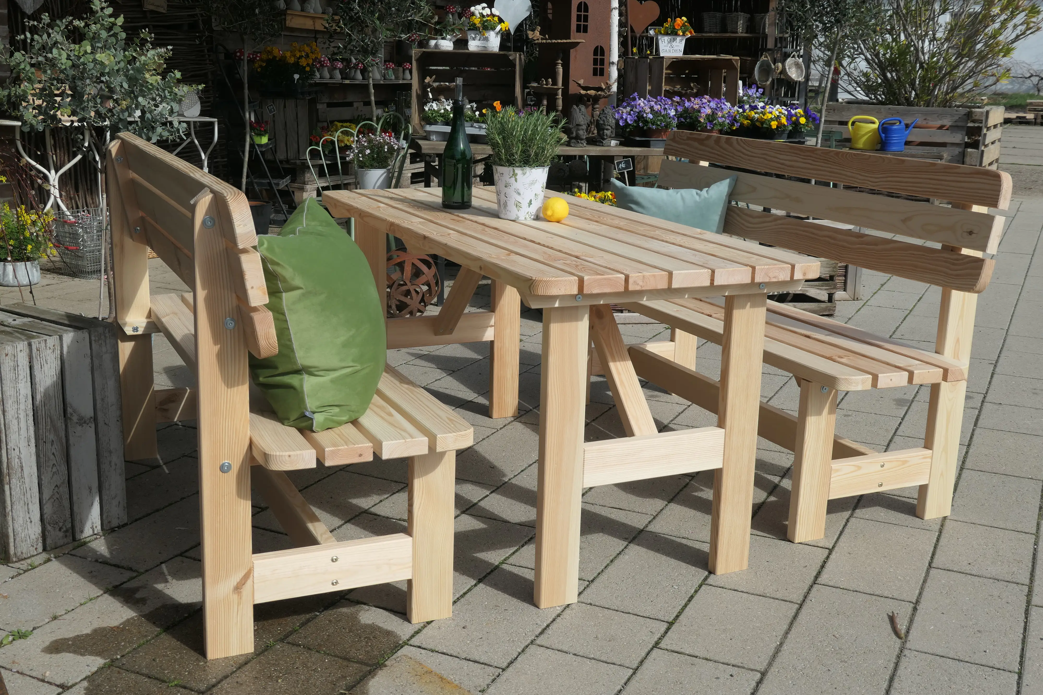 iWerk Massivholzgarnitur Kiefer natur 3-teilig