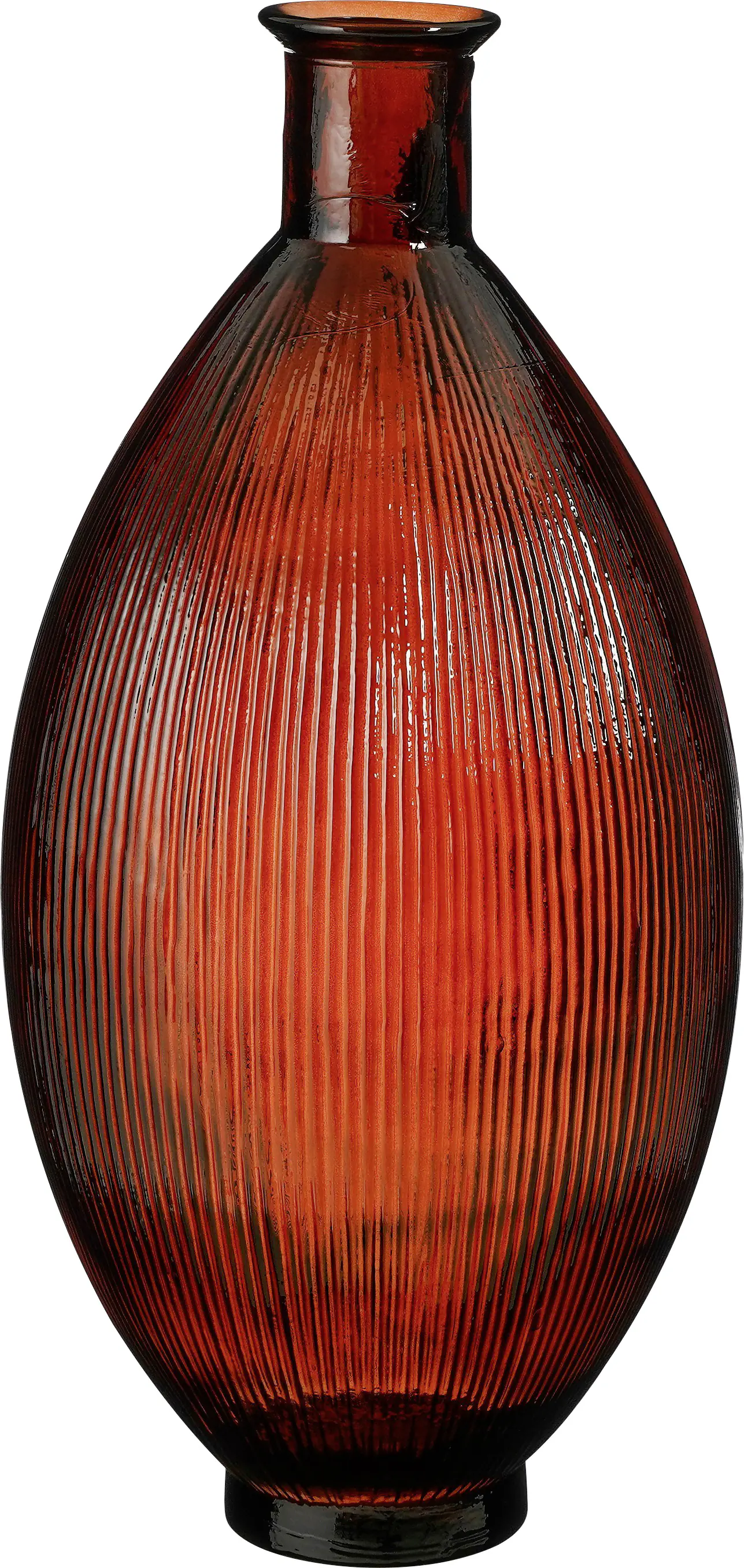 Mica Flaschenvase Firenza dunkelbraun Recyeltes Glas Ø 29 x 59 cm