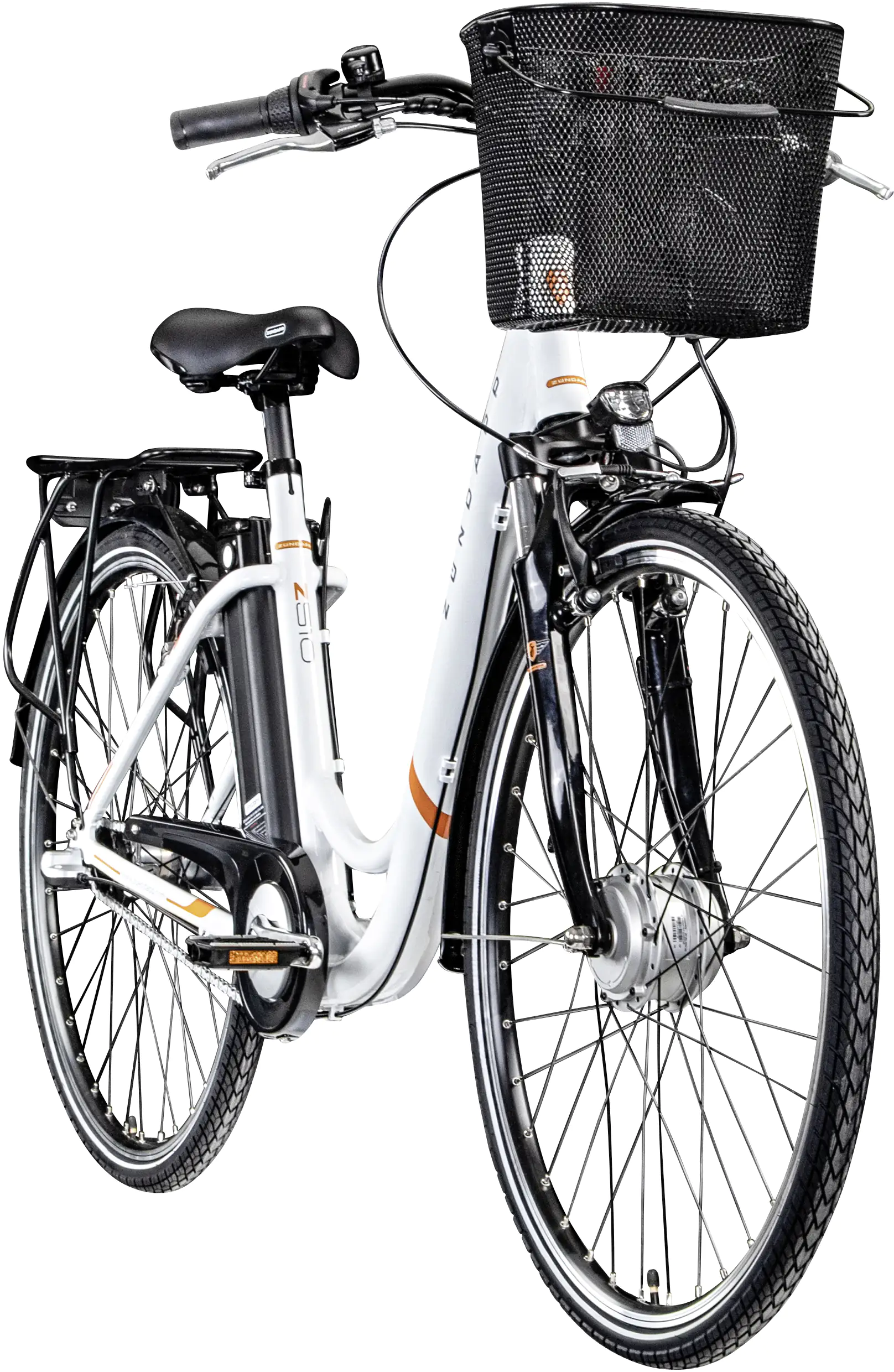 Zündapp E-Bike City Z510 28 Zoll 3-Gang 374 Wh weiß orange 
