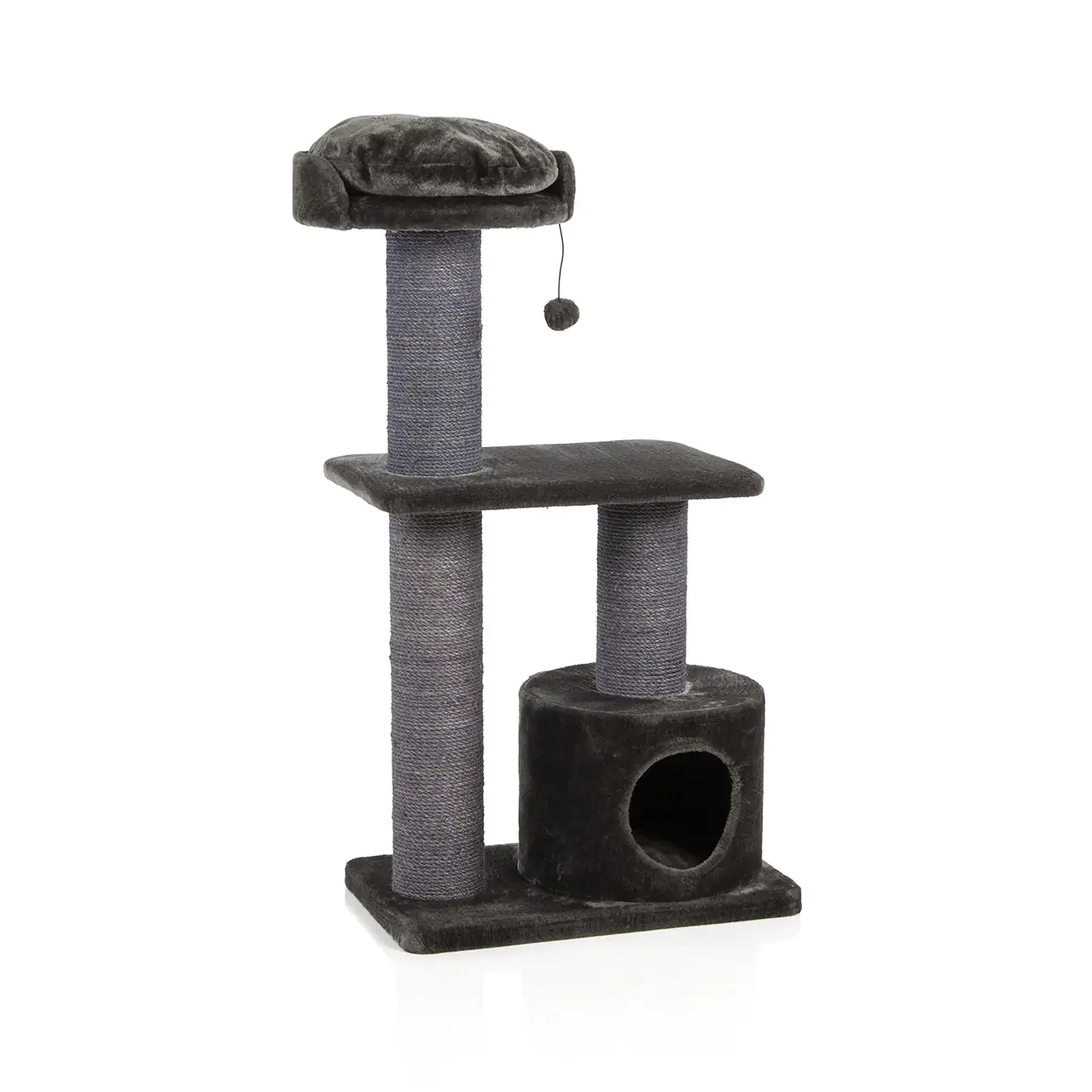 4038374116160 CanadianCat Kratzbaum Maine Coon 120 H 120 cm grau