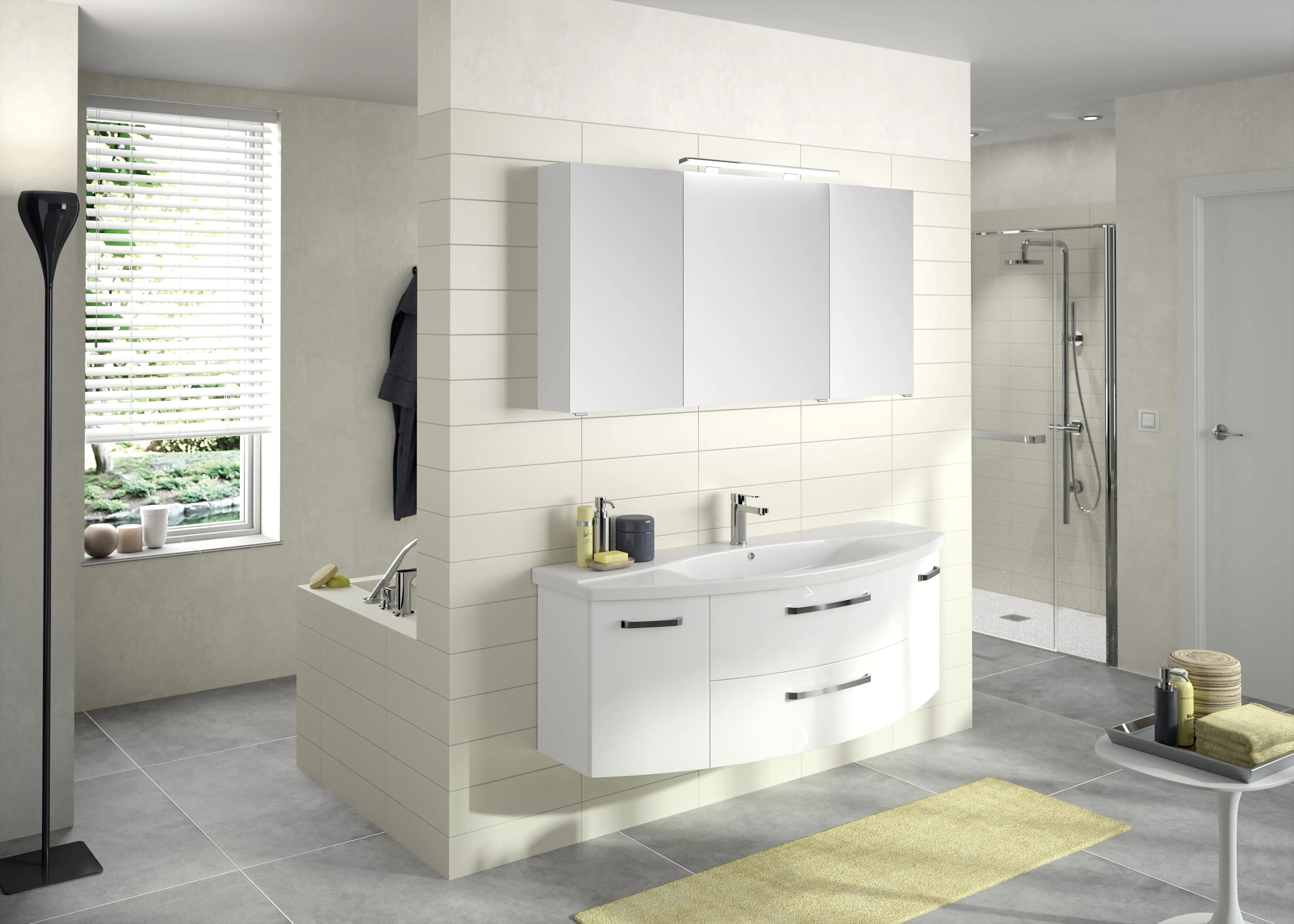 Pelipal Waschtischunterschrank Fokus 4010 mit Keramikwaschtisch