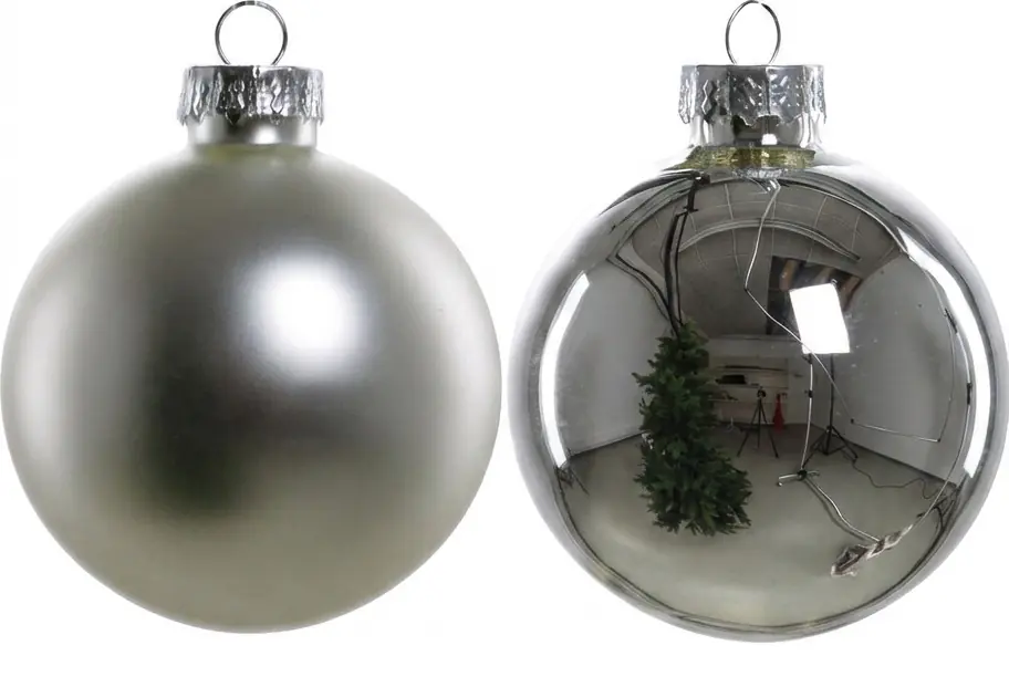 TrendLine Weihnachtskugeln aus Glas Ø 6 cm silber 20 Stück
