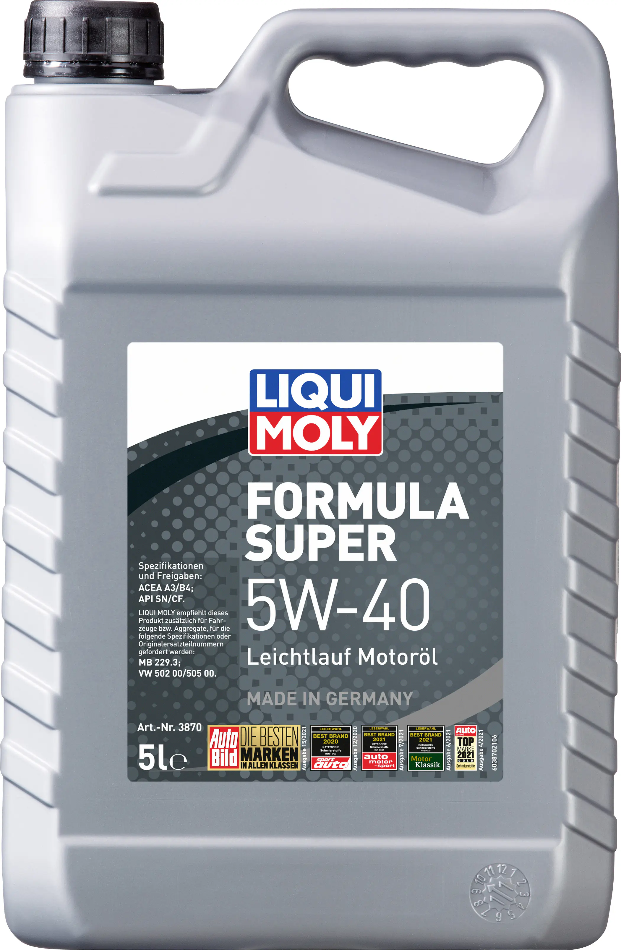 Liqui Moly Leichtlauf Motorenöl Formula Super 5W-40LL 5 L