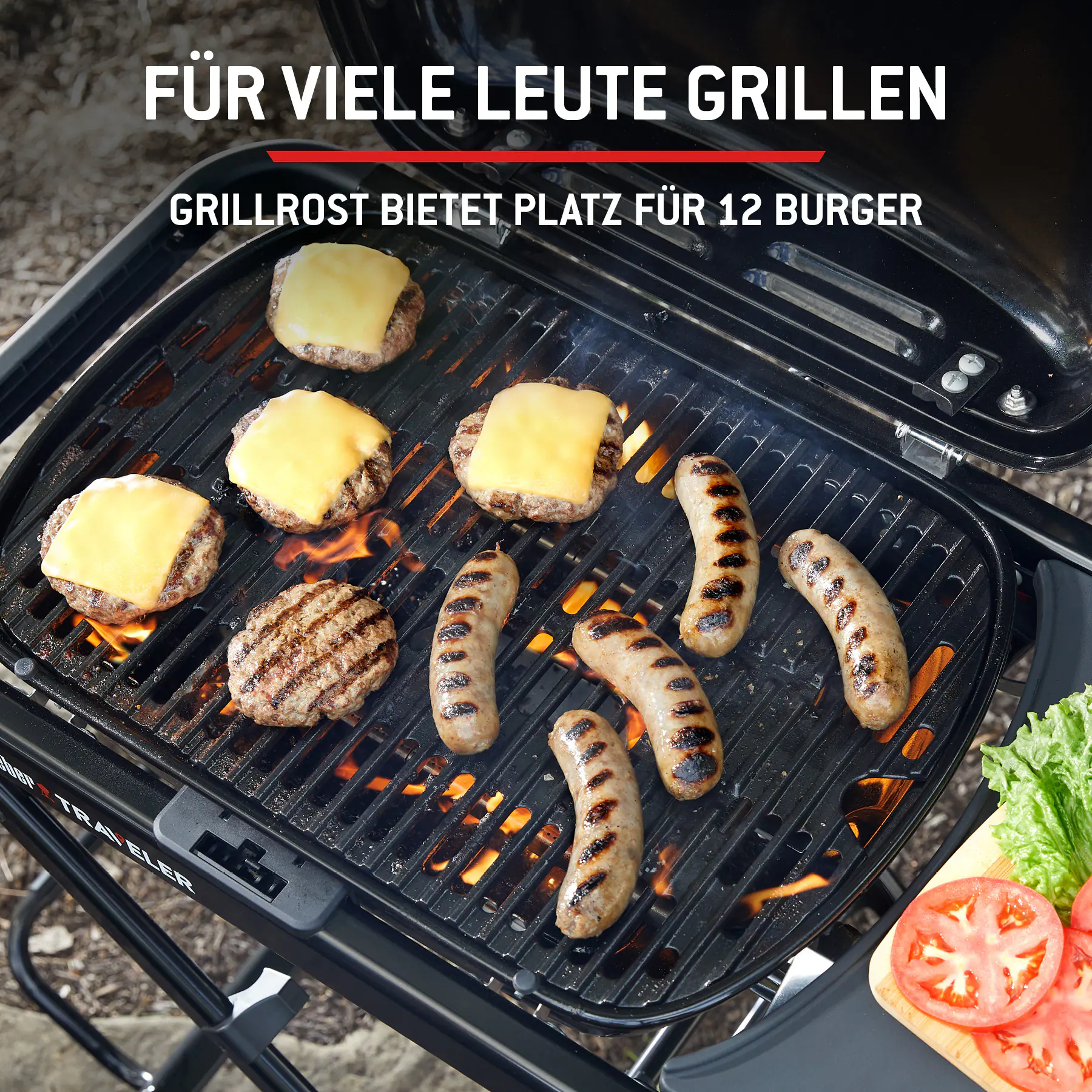 Weber Gasgrill Traveler Compact Grillfläche: 52 x 36 cm