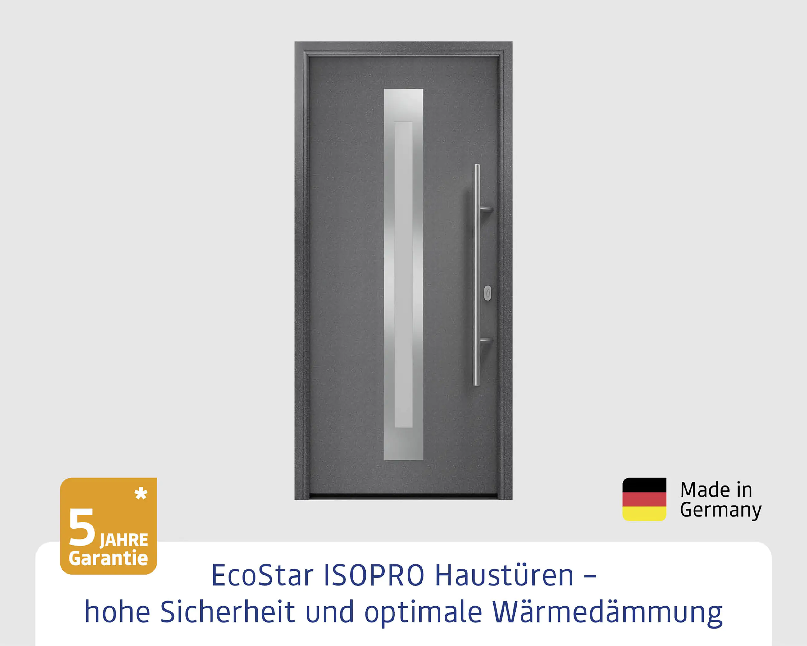 EcoStar Haustür ISOPRO IP 770S anthrazit metallic 110 x 210 cm EcoStar Haustür ISOPRO IP 770S anthrazit metallic 110 x 210 cm