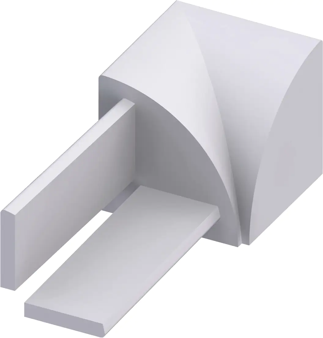 alfer Innenecken PVC glatt grau