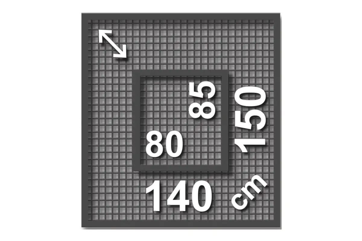 4003971700814_7 Schellenberg Fliegenschutz-Fenster TELESCOPE 80 x 85 - 140 x 150 cm anthrazit/anthrazit