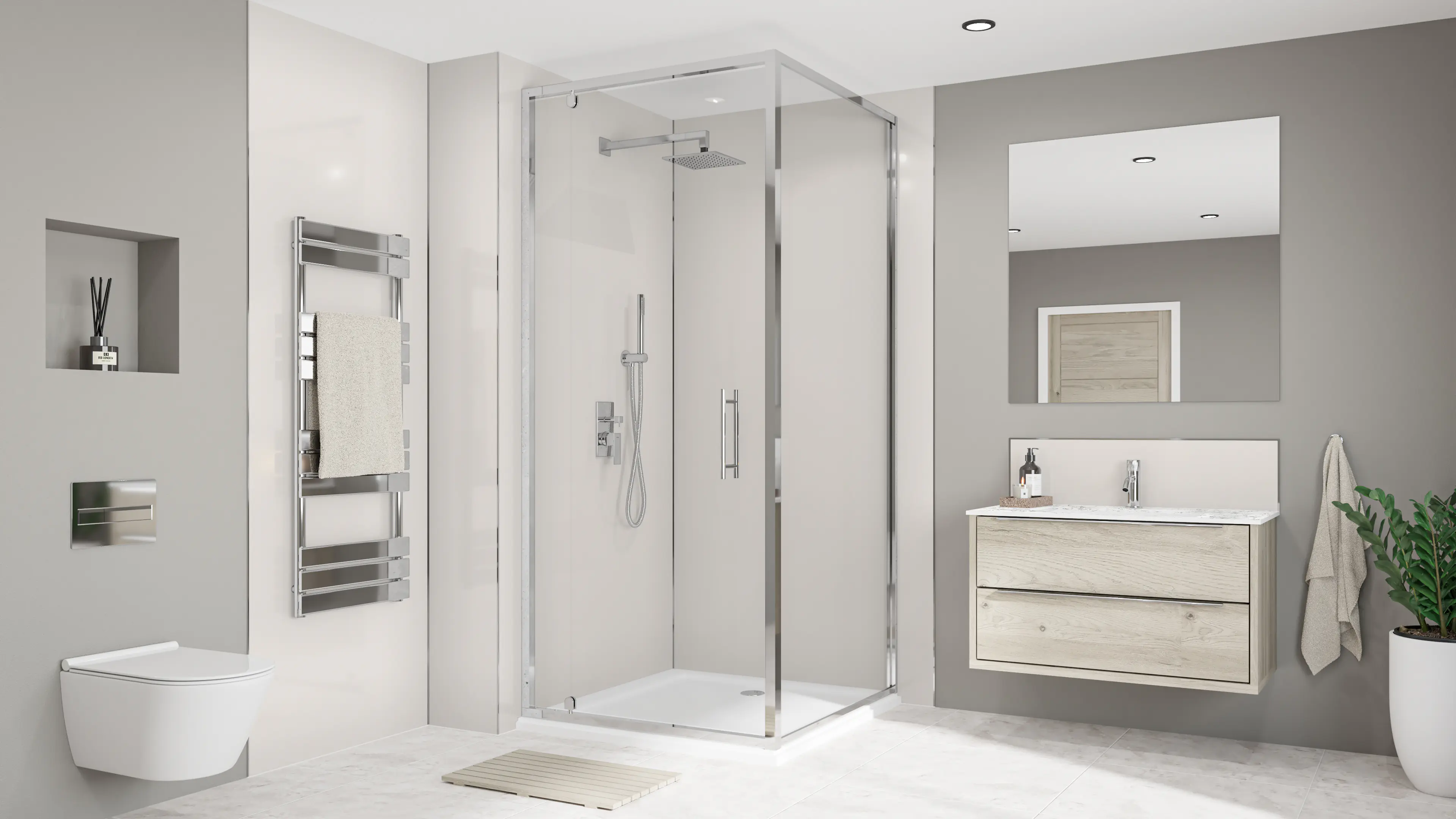 Wetwall Alloy Wandpaneel  Malibu Grey/Storm Blue 120 x 244 cm